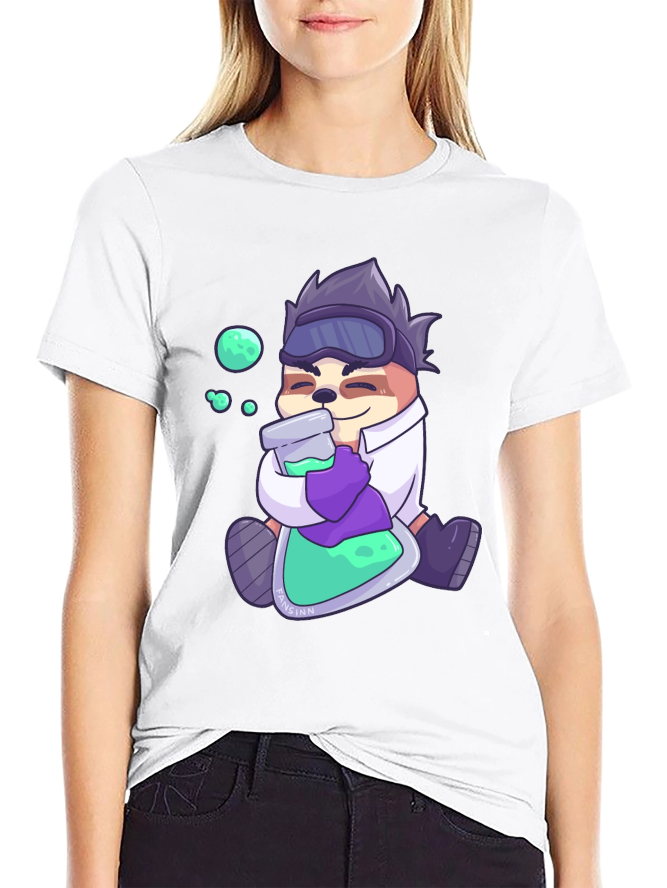 Sloth Scientist Graphic T-Shirt