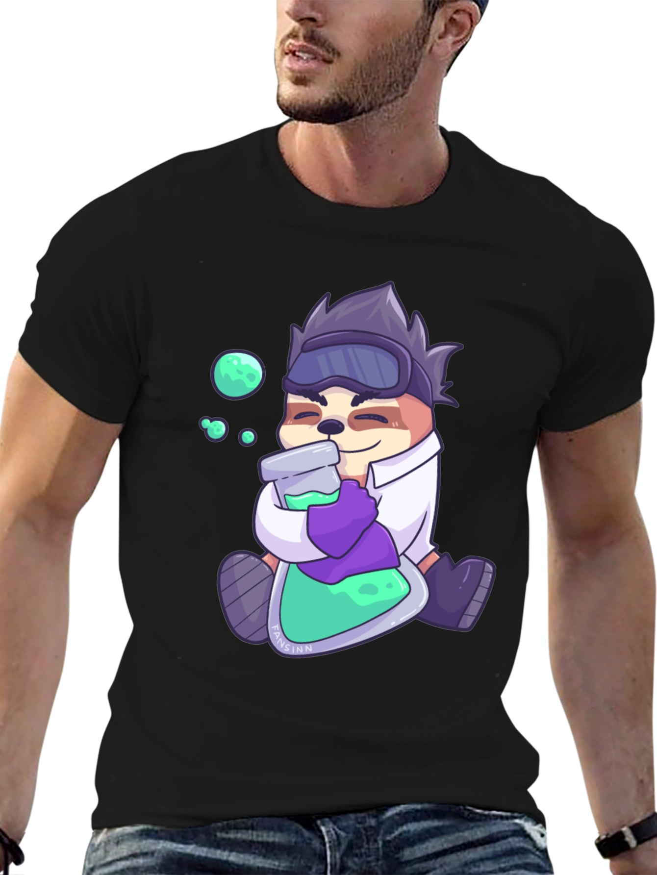 Sloth Scientist Graphic T-Shirt