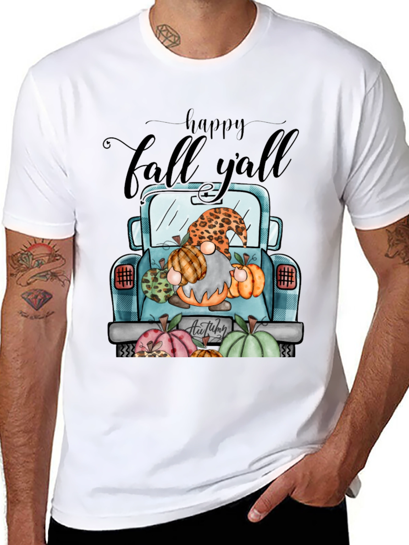 Happy Fall Yall Truck Graphic T-Shirt