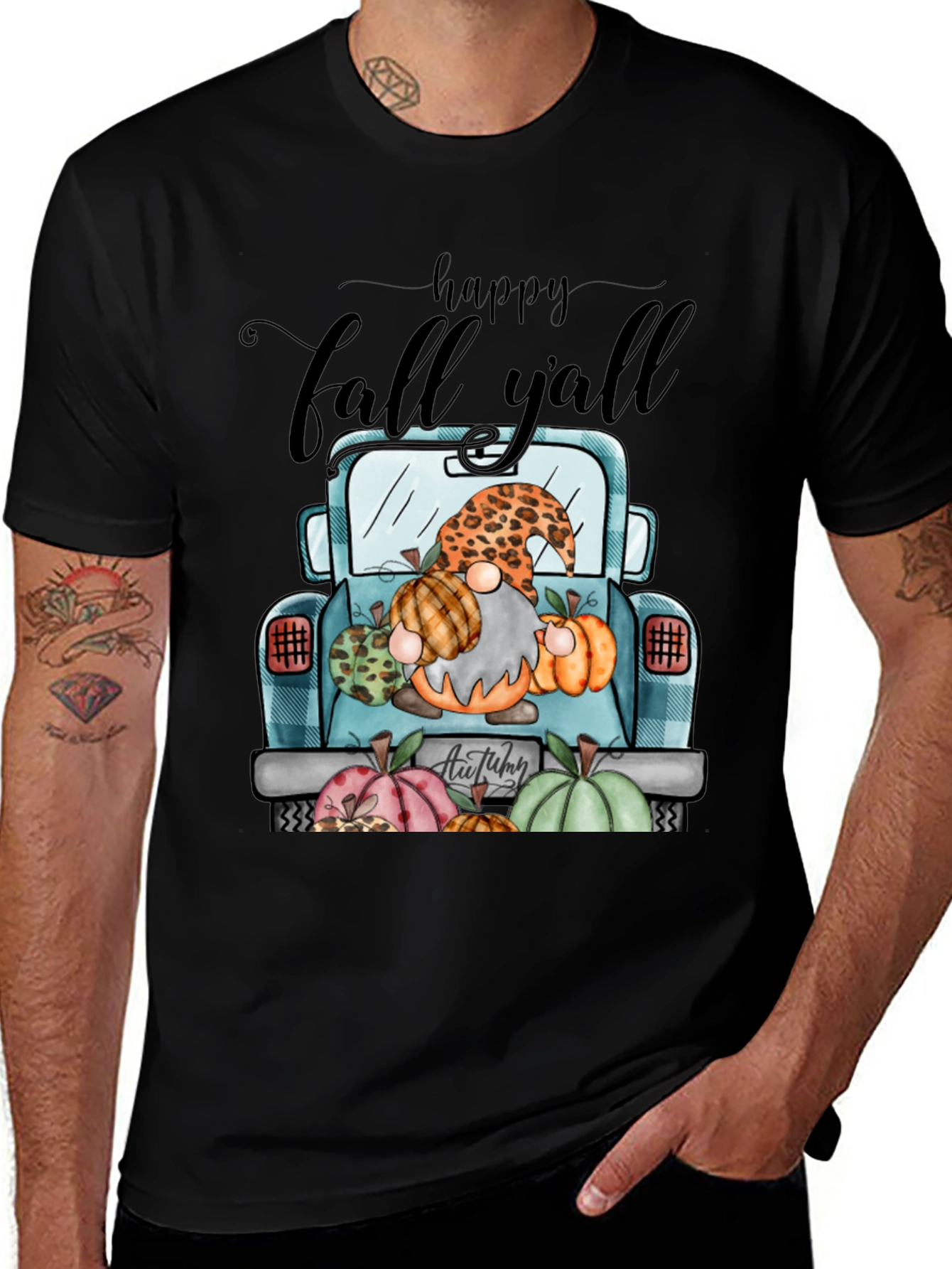 Happy Fall Yall Truck Graphic T-Shirt