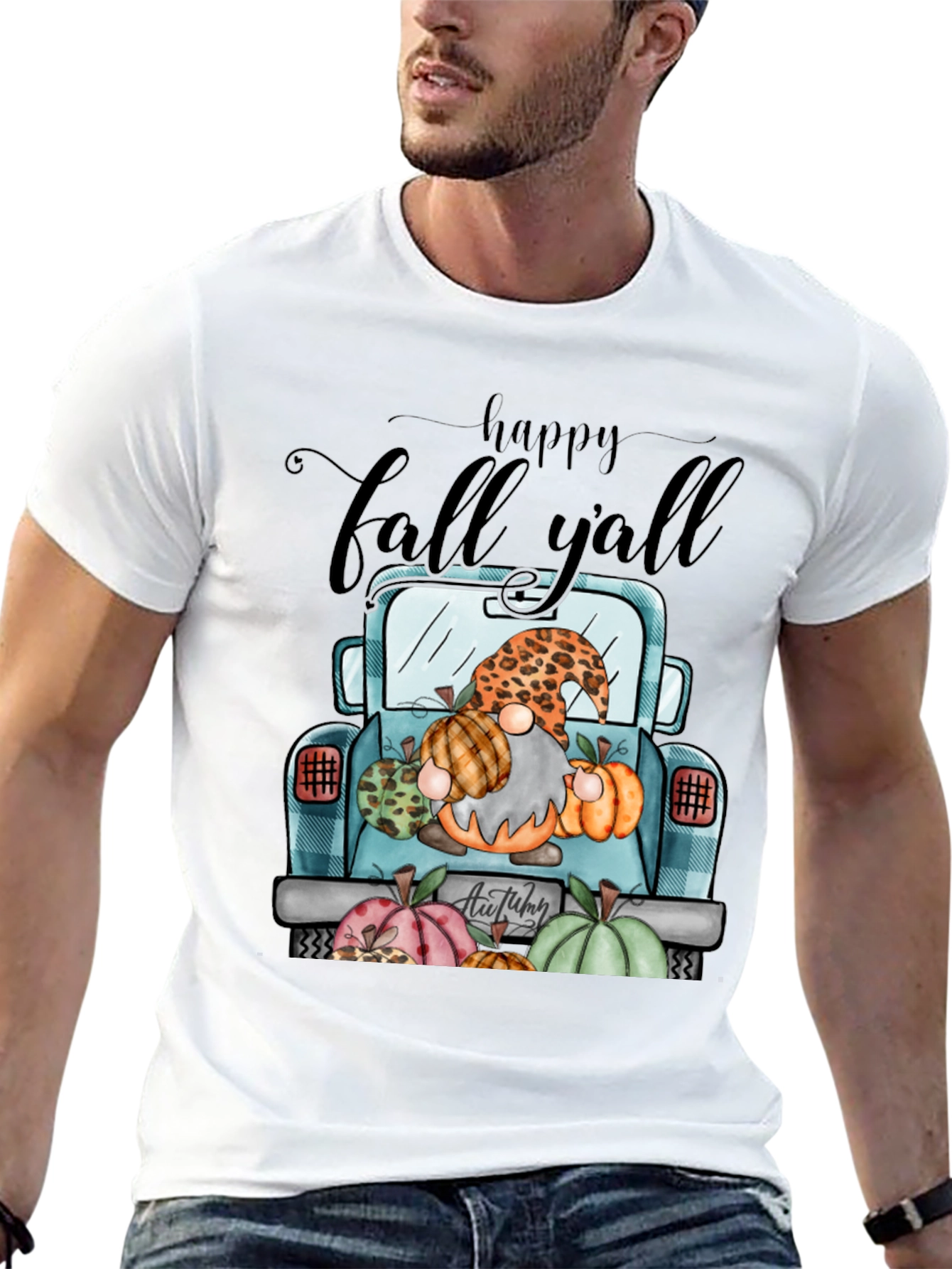 Happy Fall Yall Truck Graphic T-Shirt