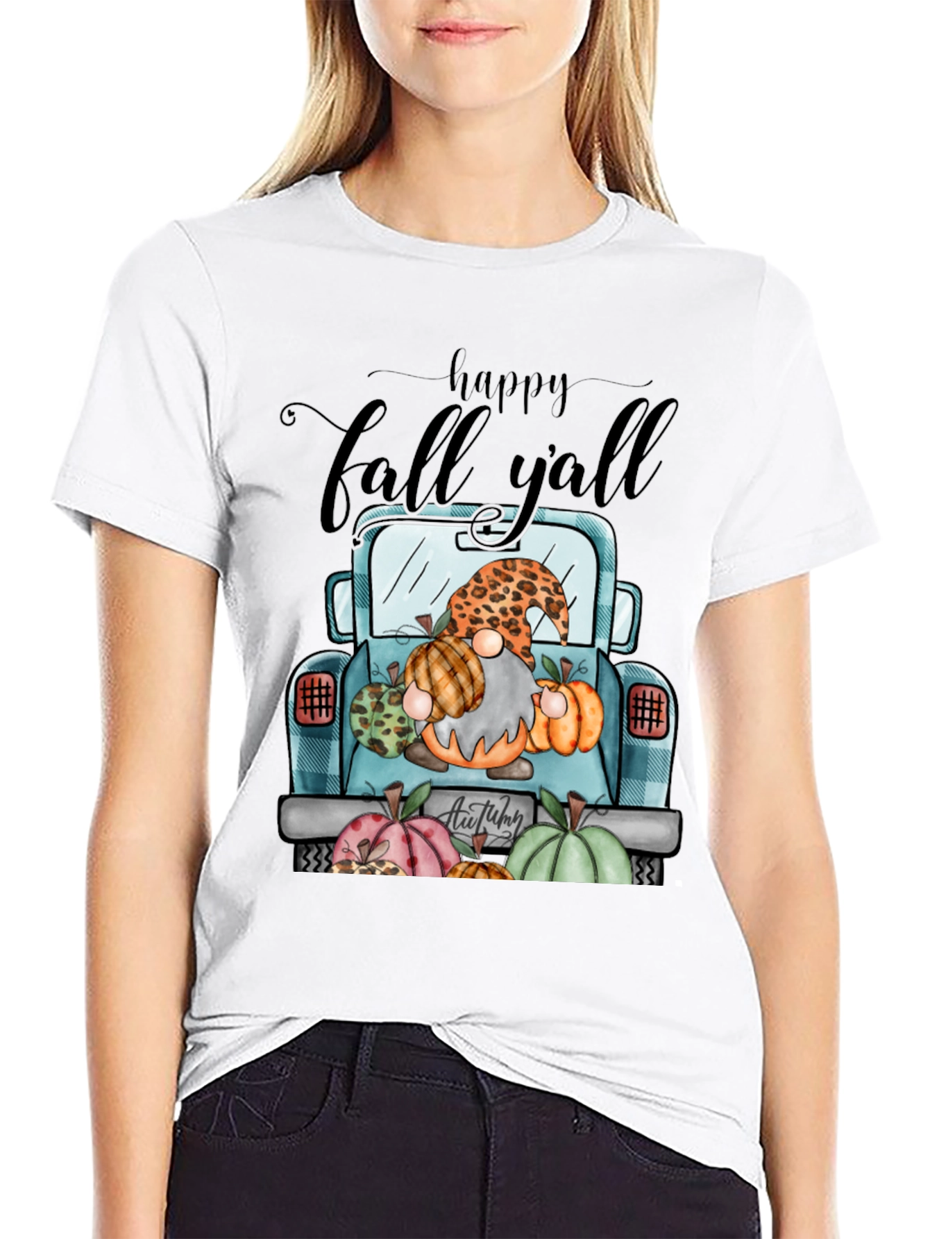 Happy Fall Yall Truck Graphic T-Shirt