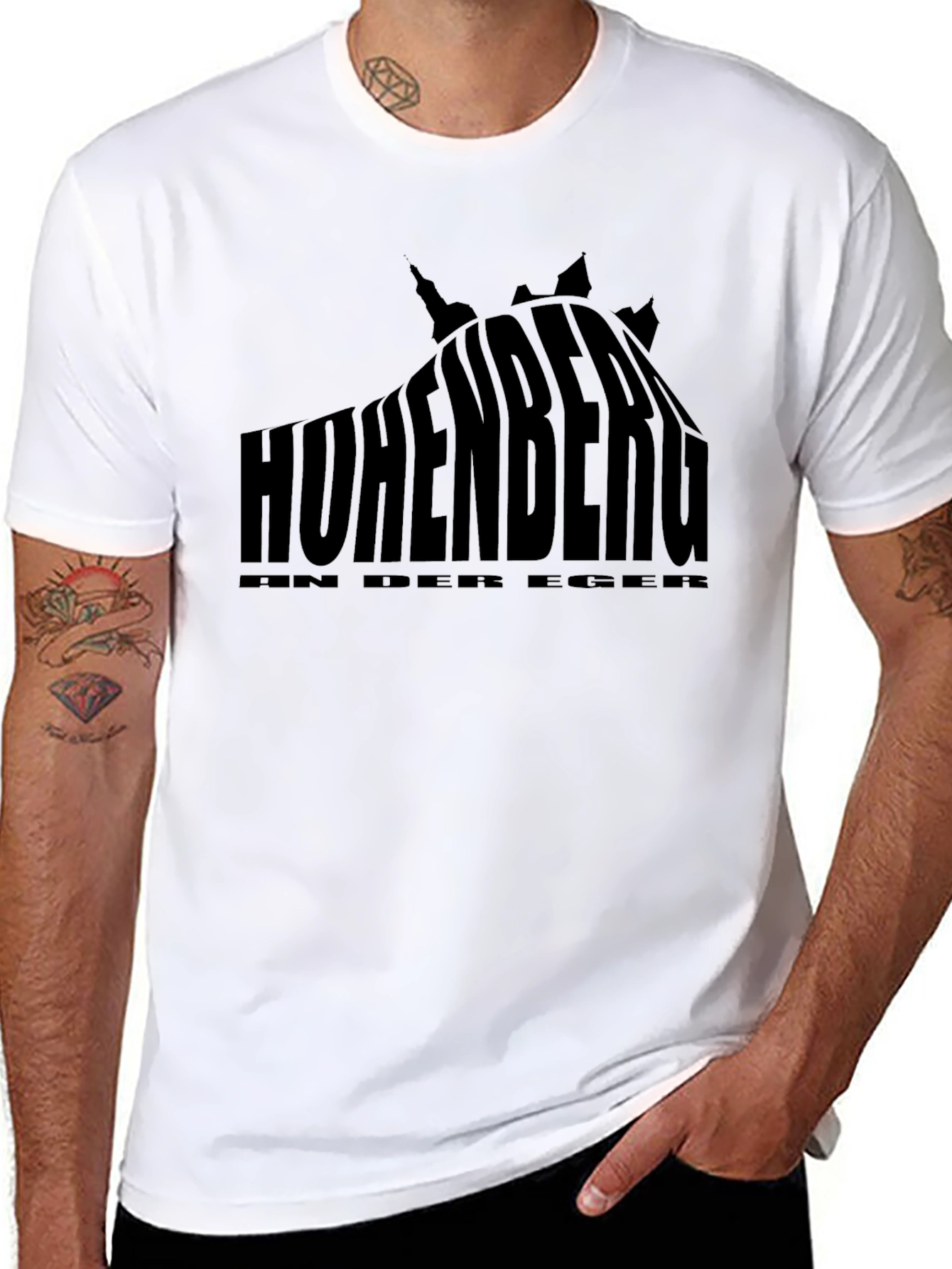 Hohenberg T-Shirt - Stylish Black Graphic Tee