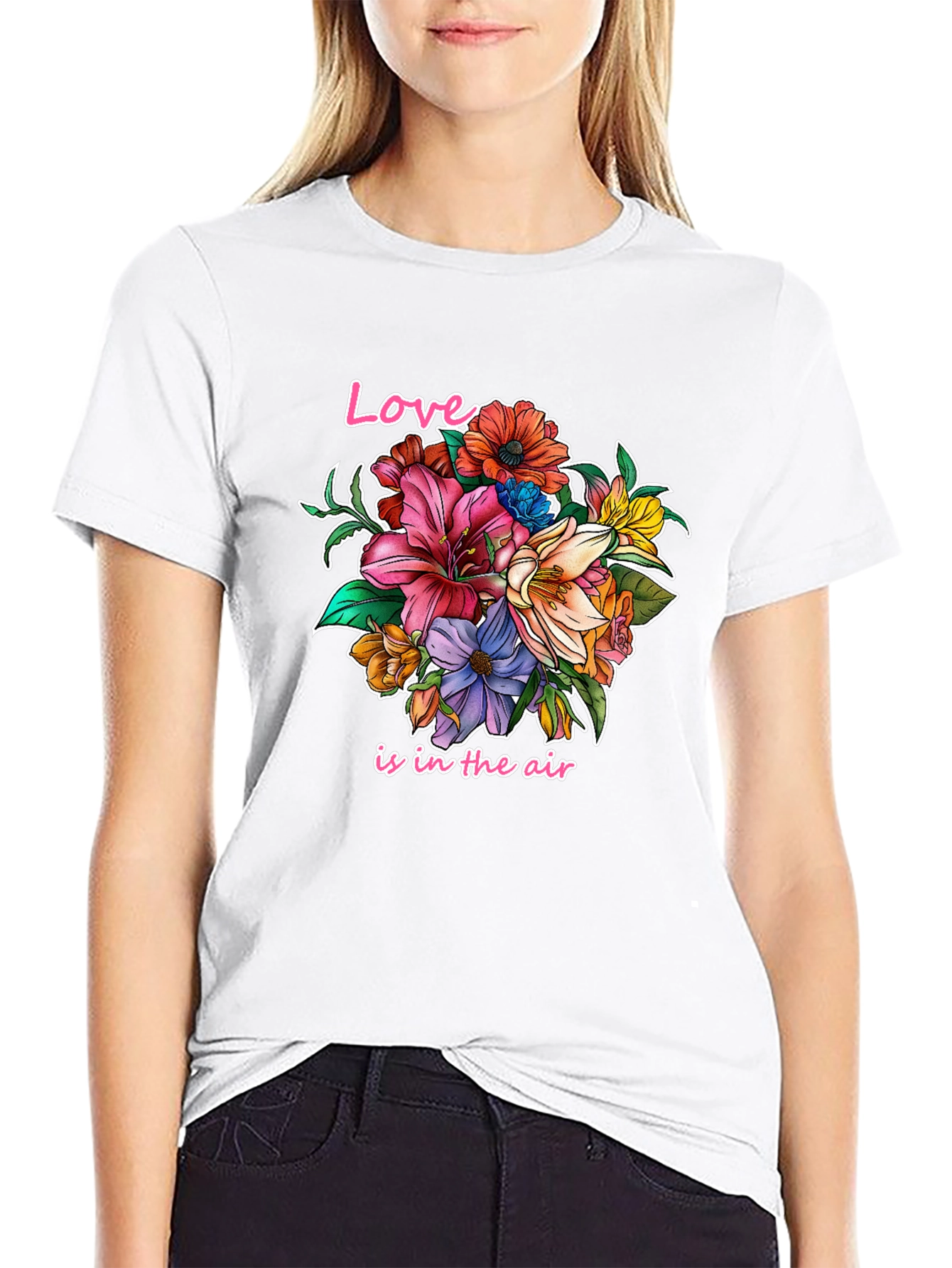 Love is in the Air Floral Graphic Tee