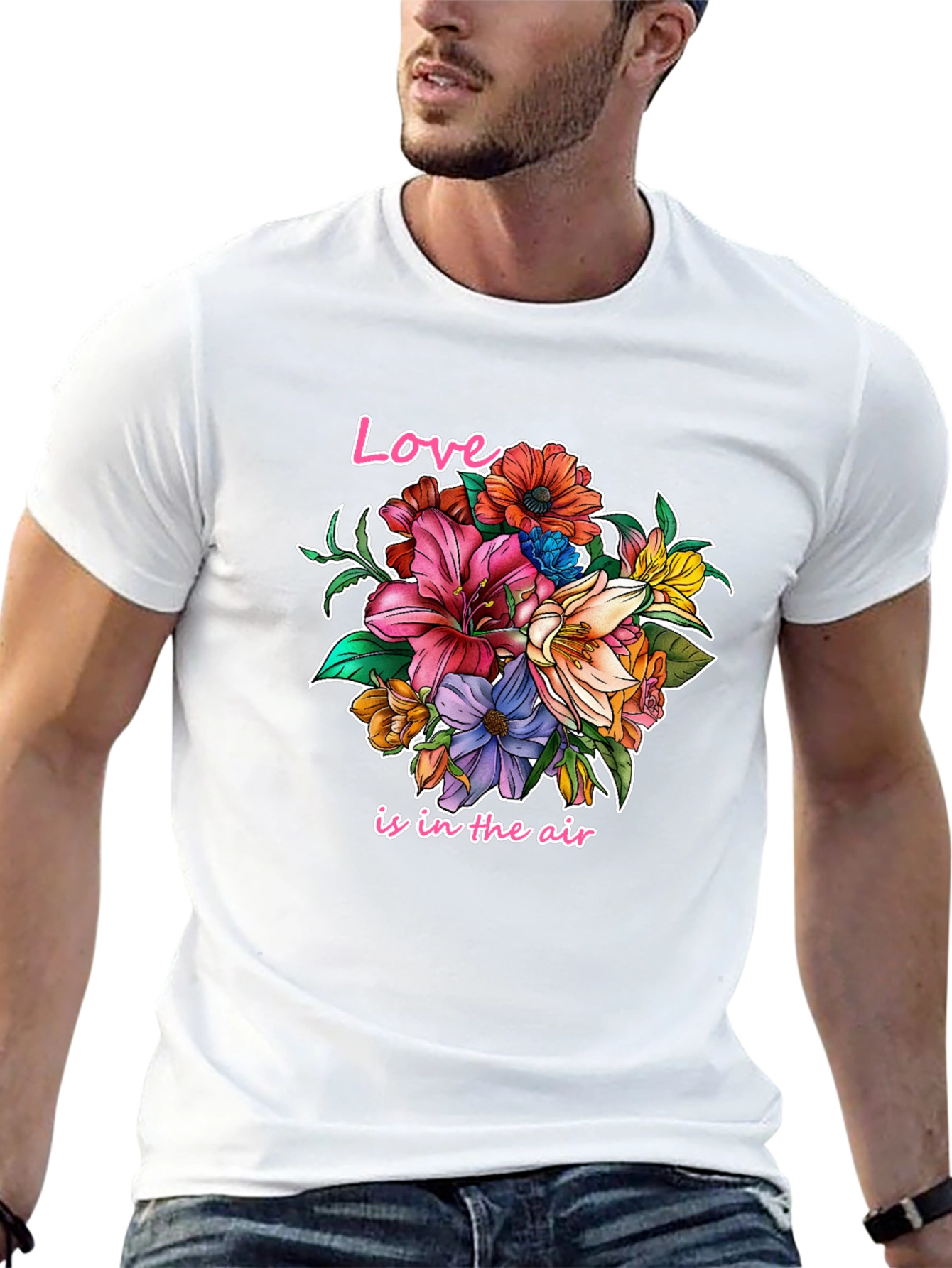 Love is in the Air Floral Graphic Tee