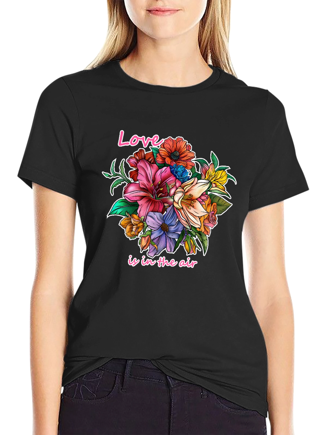 Love is in the Air Floral Graphic Tee