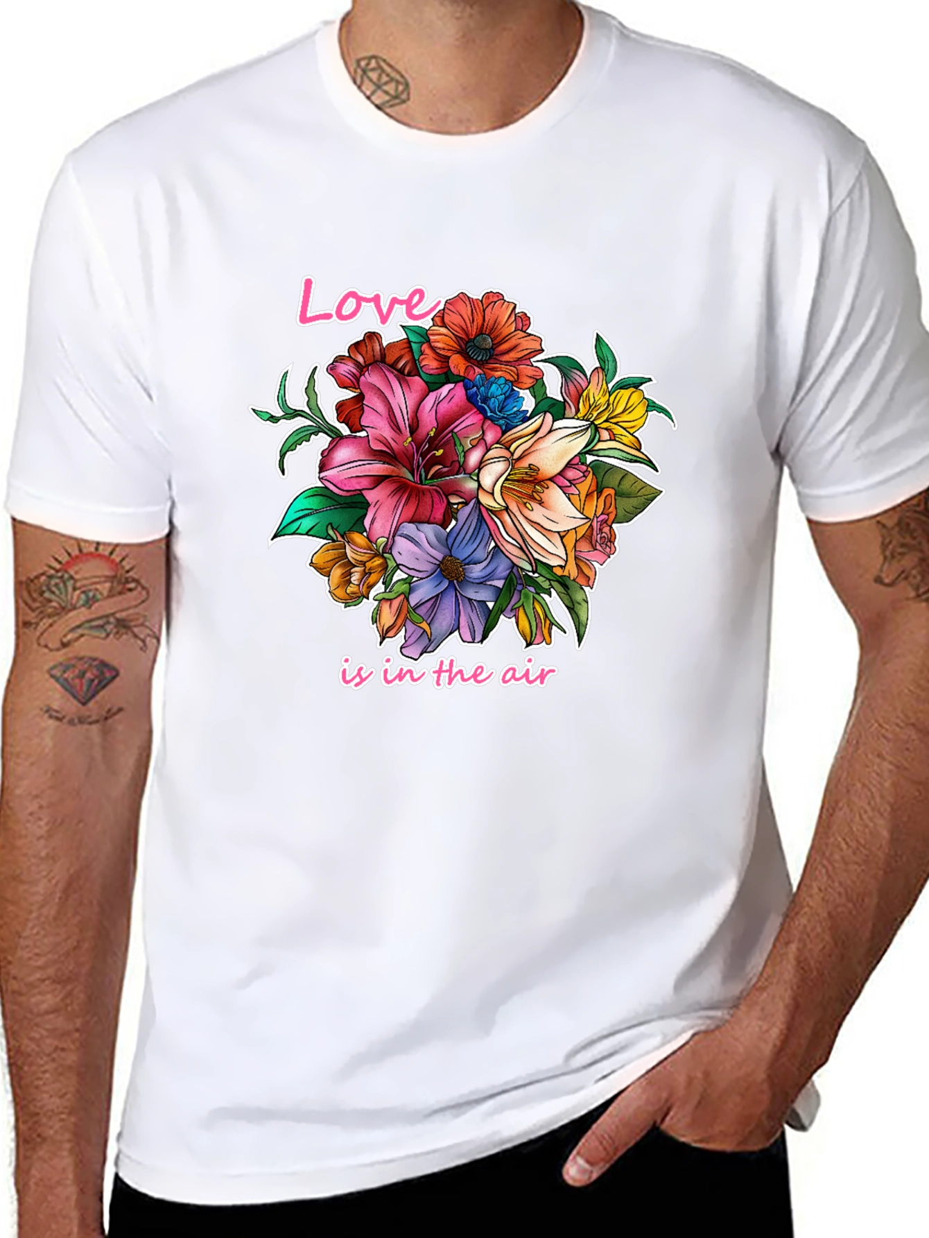 Love is in the Air Floral Graphic Tee