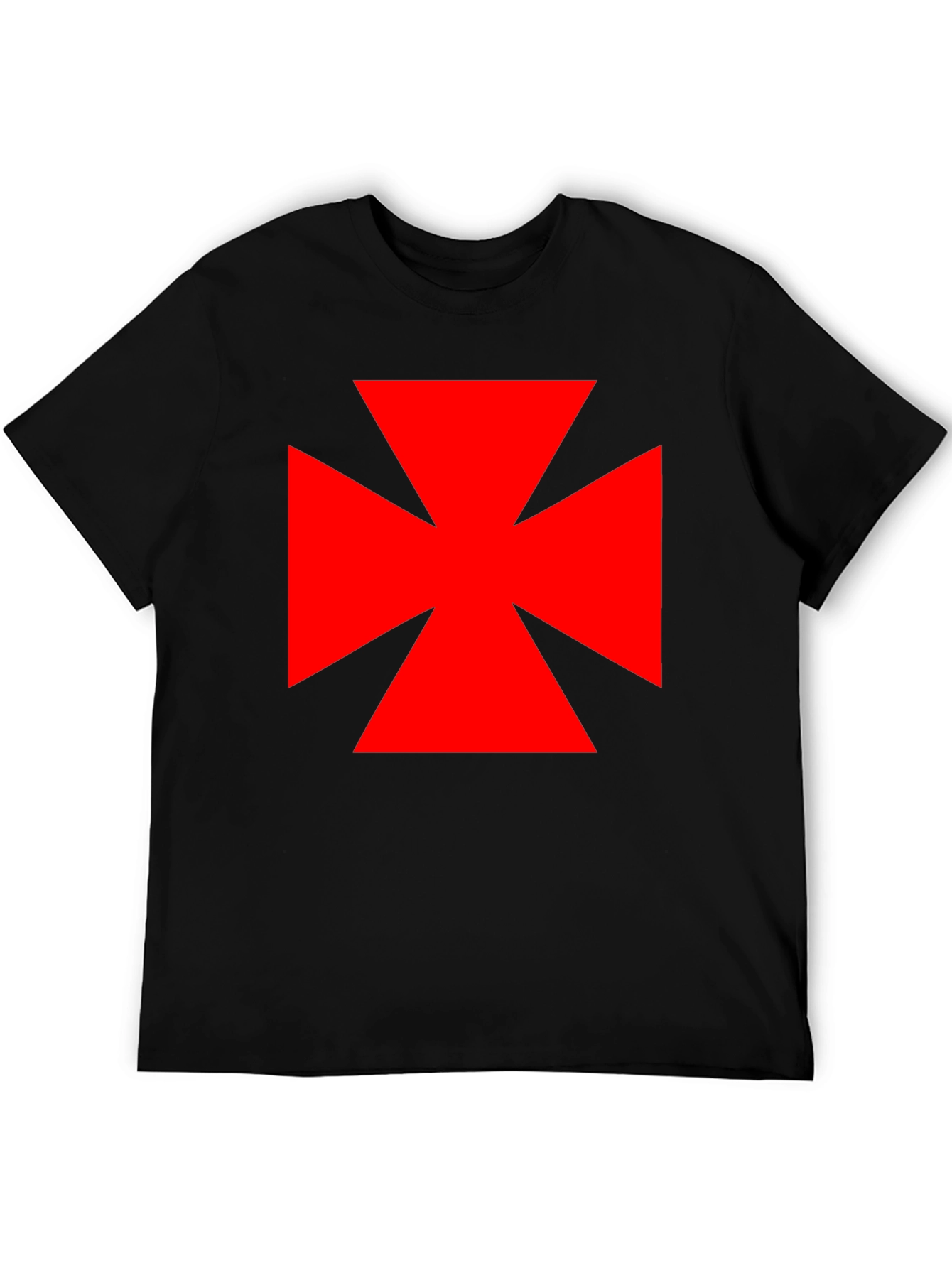 Red Cross Black T-Shirt