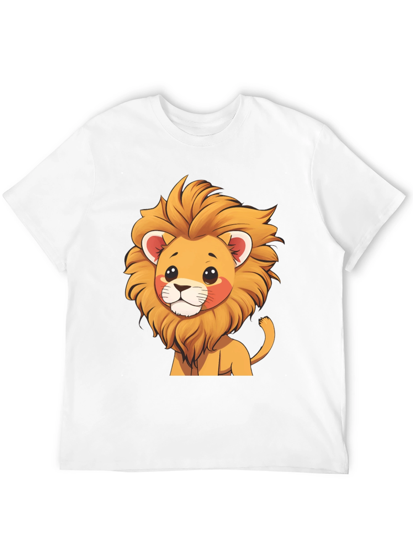Cute Lion Graphic Tee - Black T-Shirt