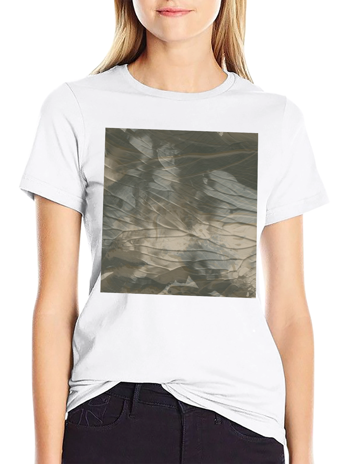 Abstract Pattern Black T-Shirt