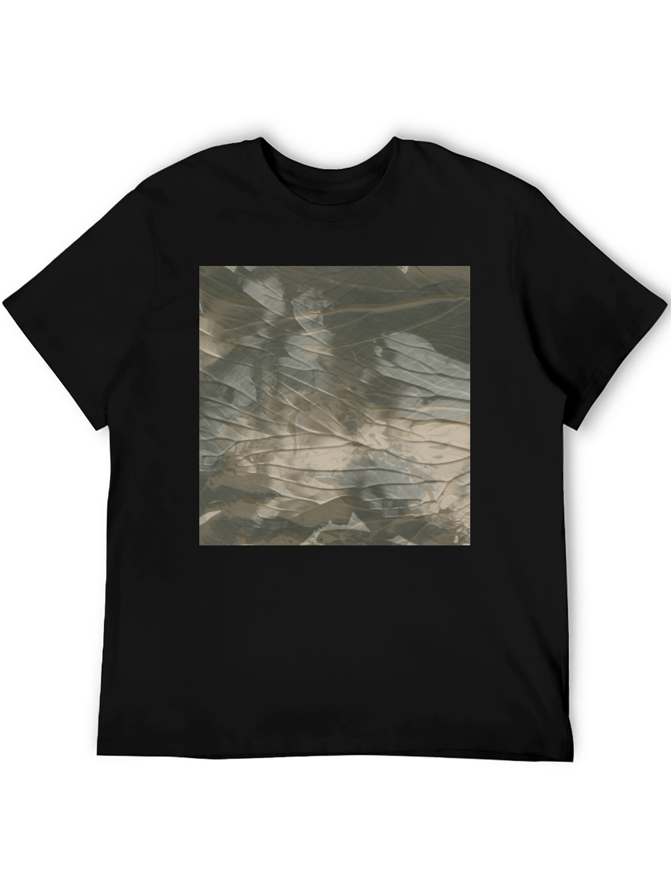 Abstract Pattern Black T-Shirt