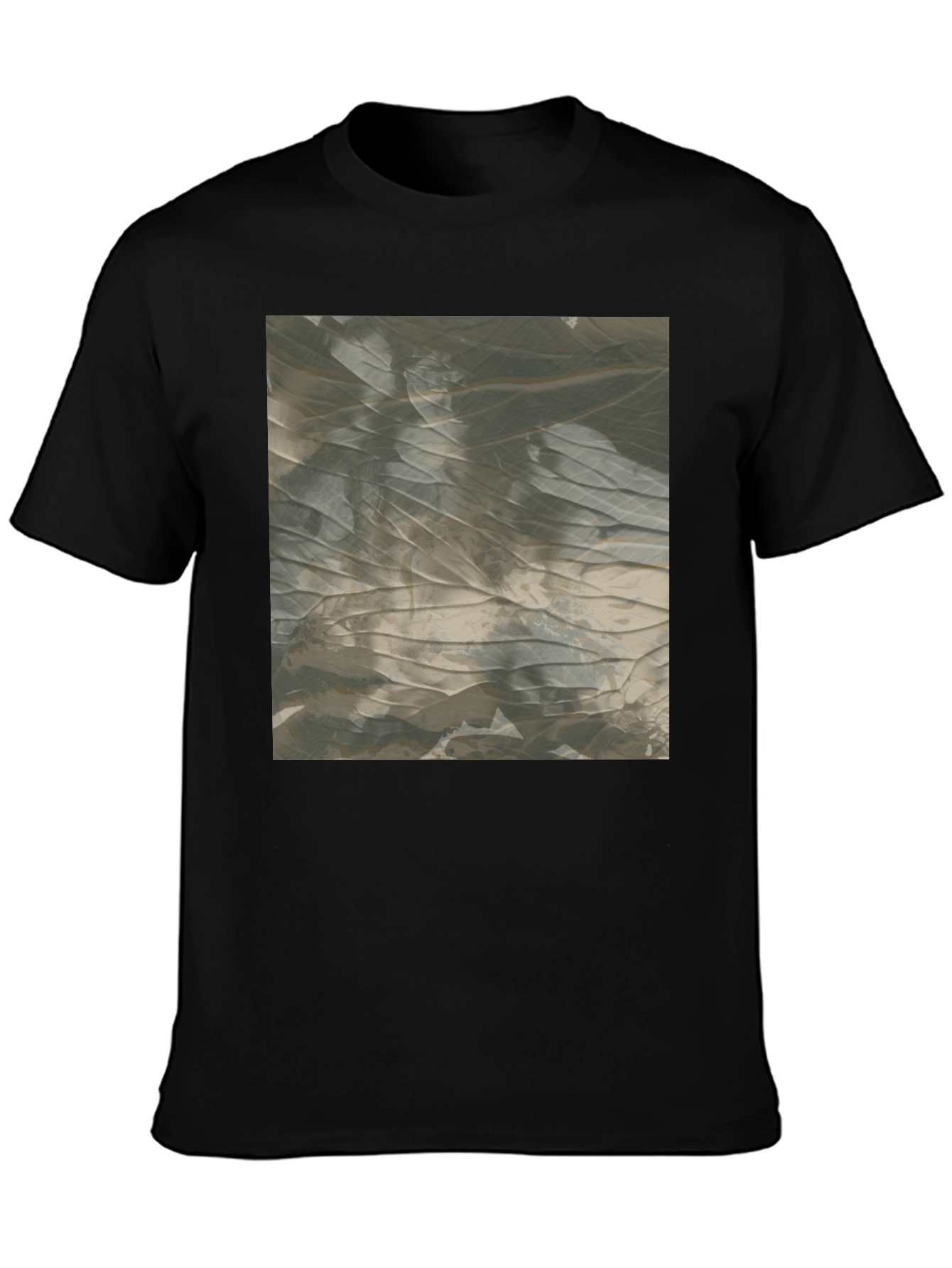 Abstract Pattern Black T-Shirt