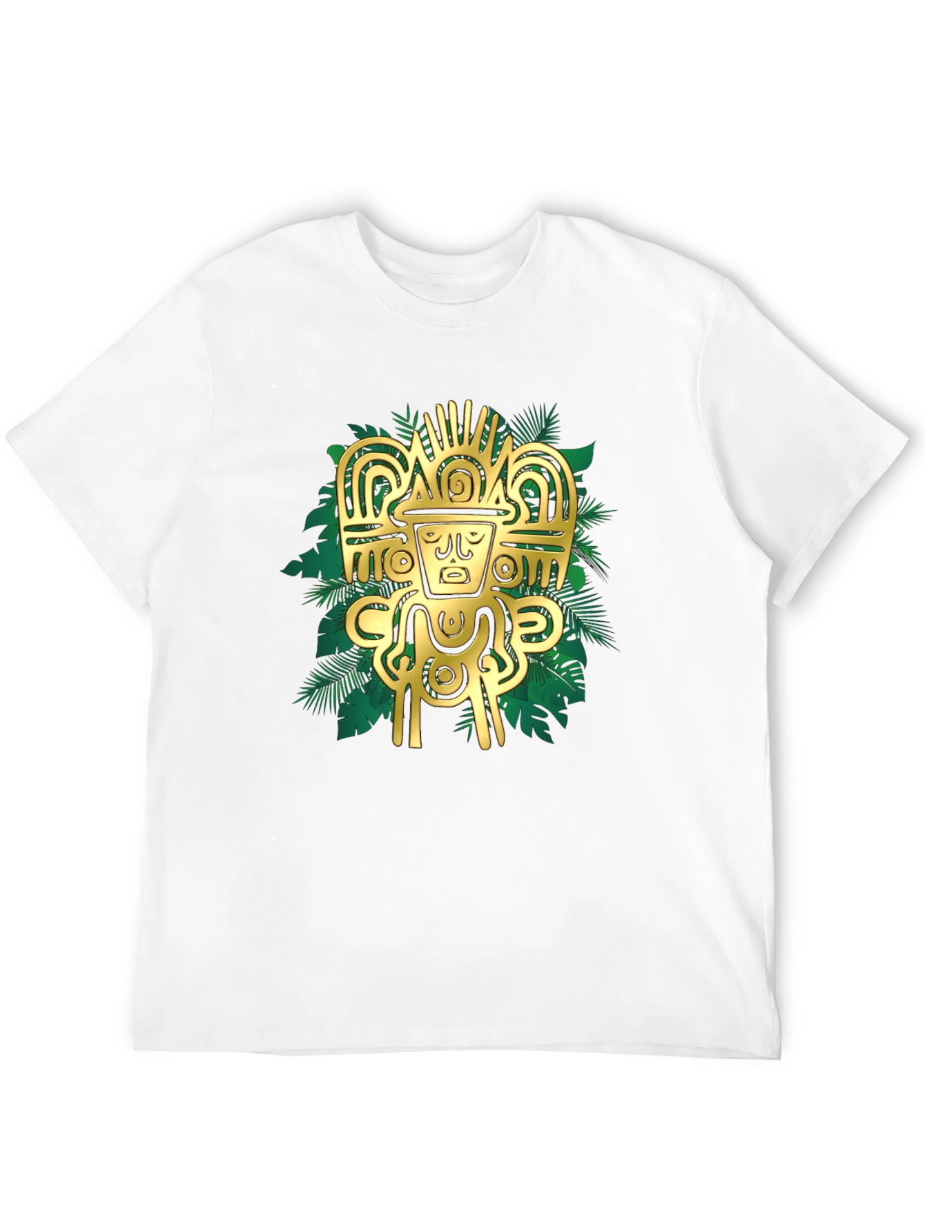 Aztec Gold Graphic Black T-Shirt