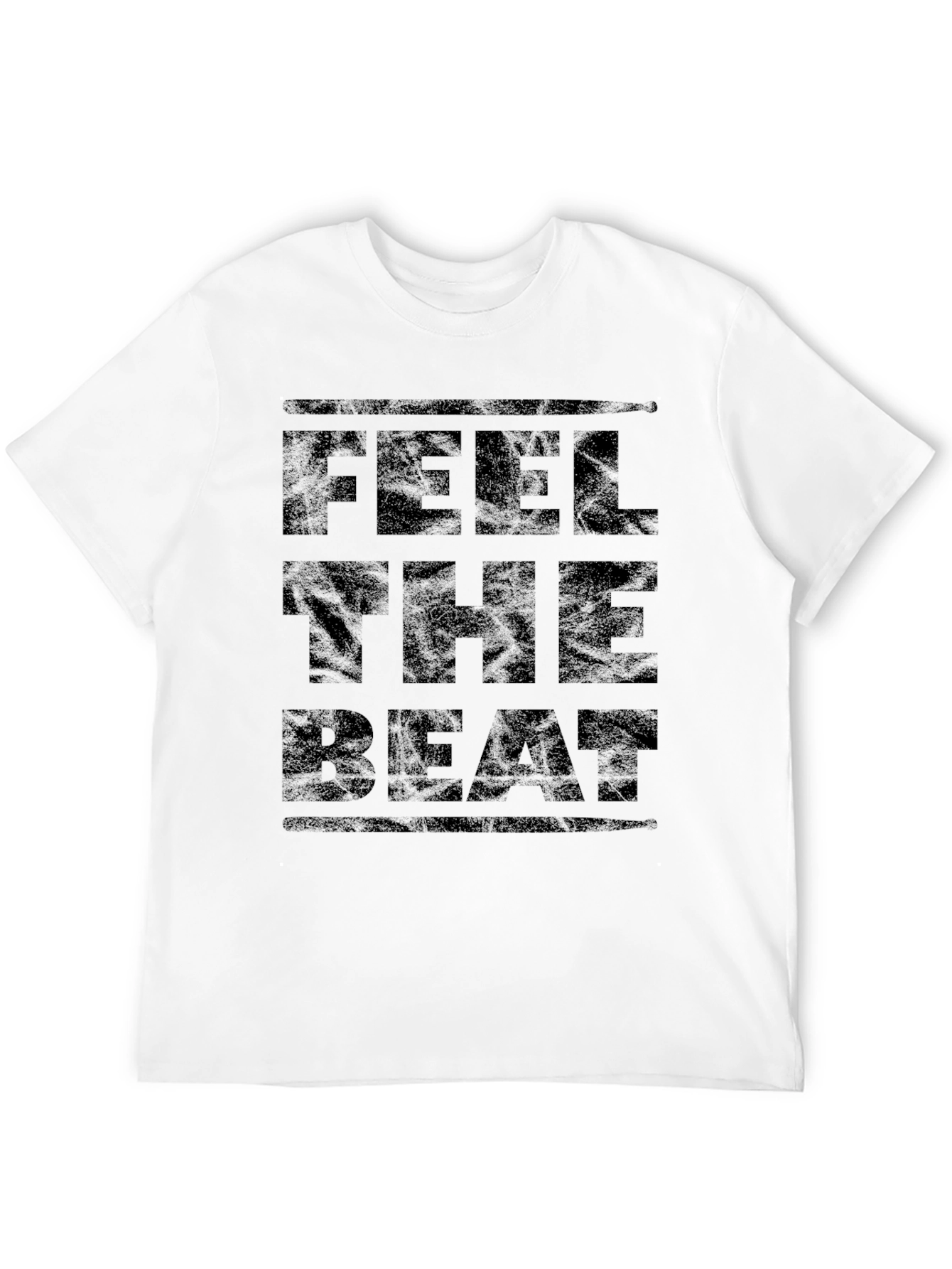 Feel The Beat Black Graphic Print T-Shirt