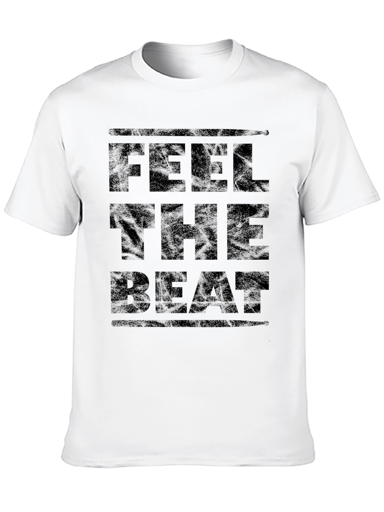 Feel The Beat Black Graphic Print T-Shirt