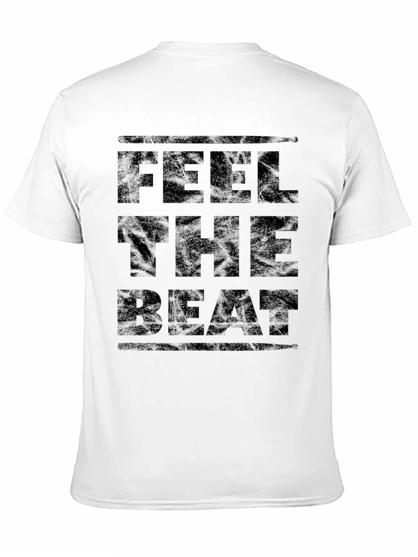 Feel The Beat Black Graphic Print T-Shirt