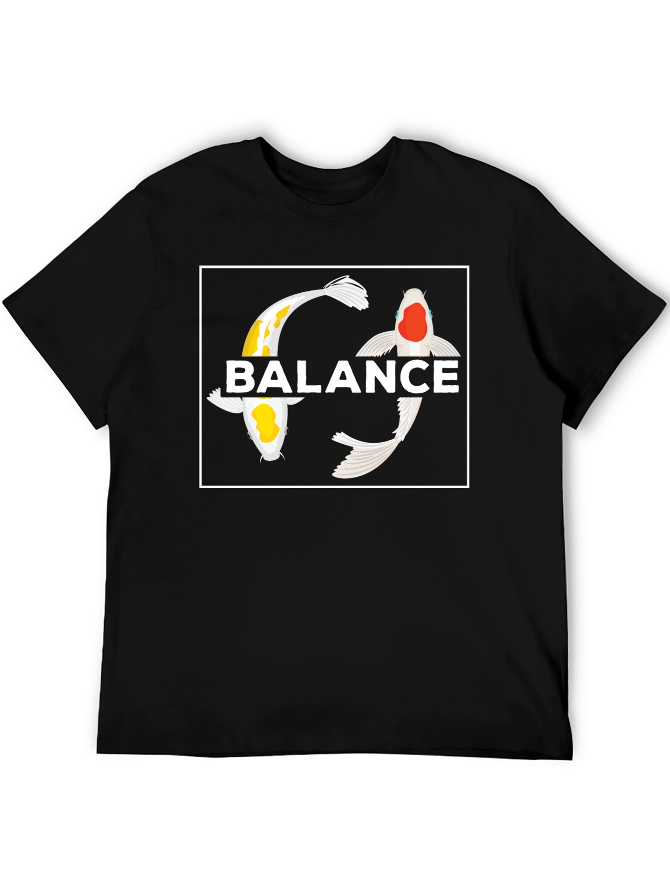 Koi Fish Balance Graphic T-Shirt - Yin Yang Style