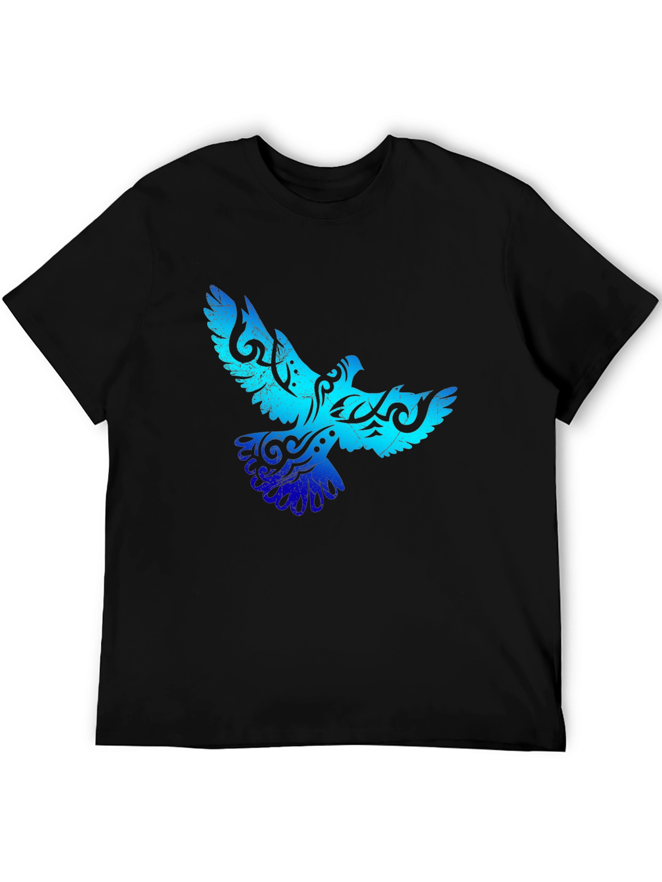 Tribal Dove Graphic Black T-Shirt