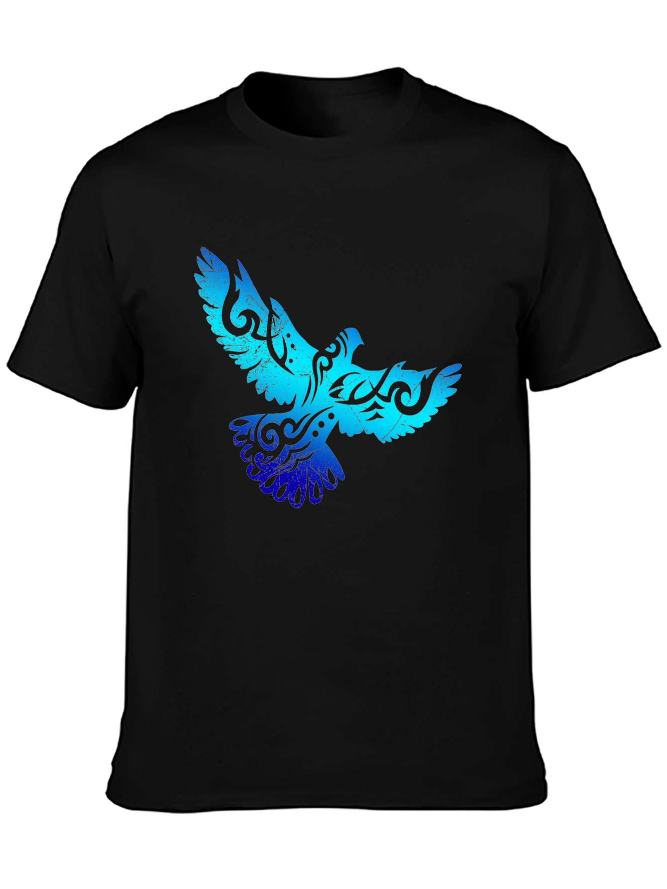 Tribal Dove Graphic Black T-Shirt