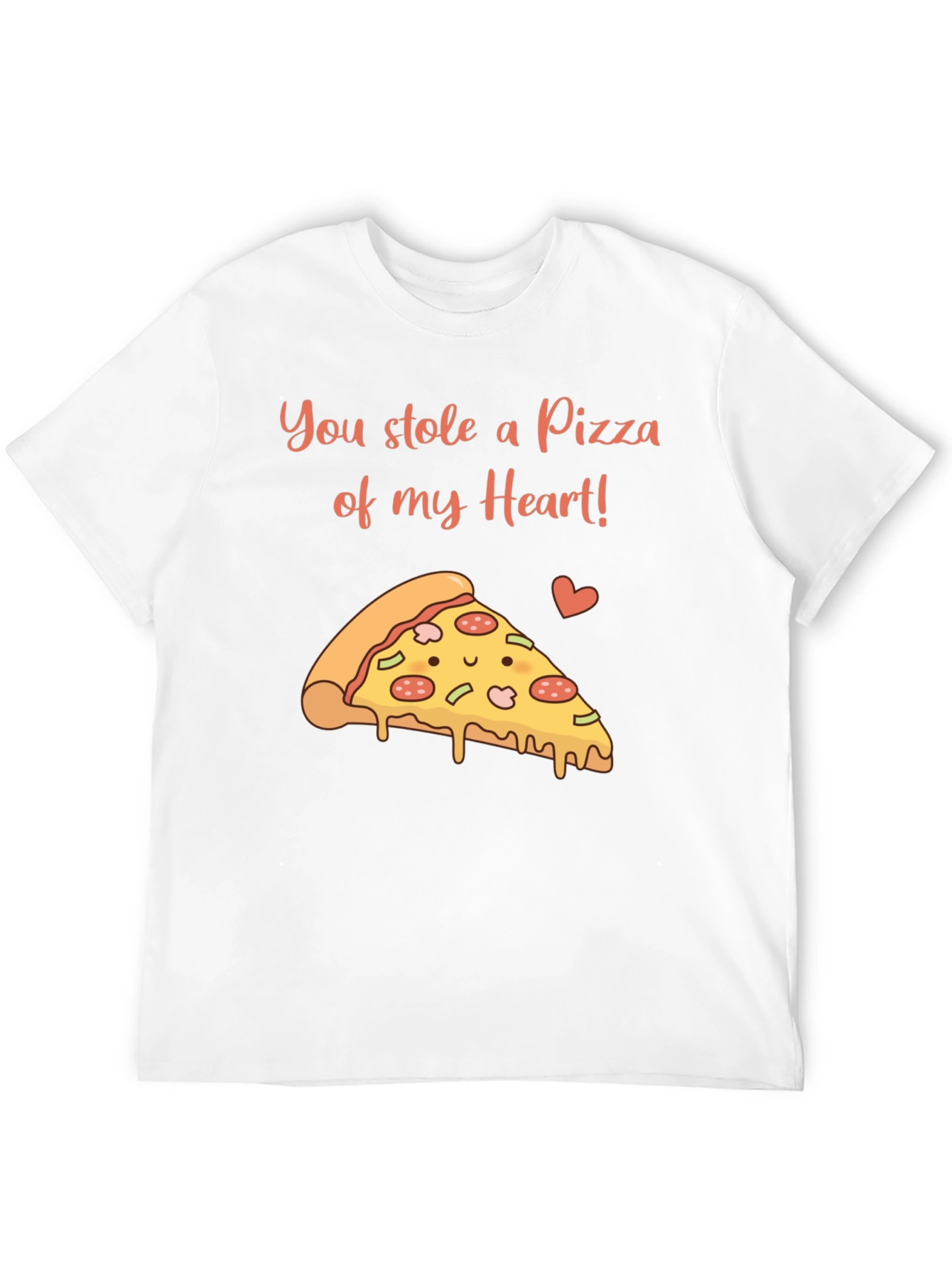 Pizza My Heart Mens Graphic T-Shirt - Black