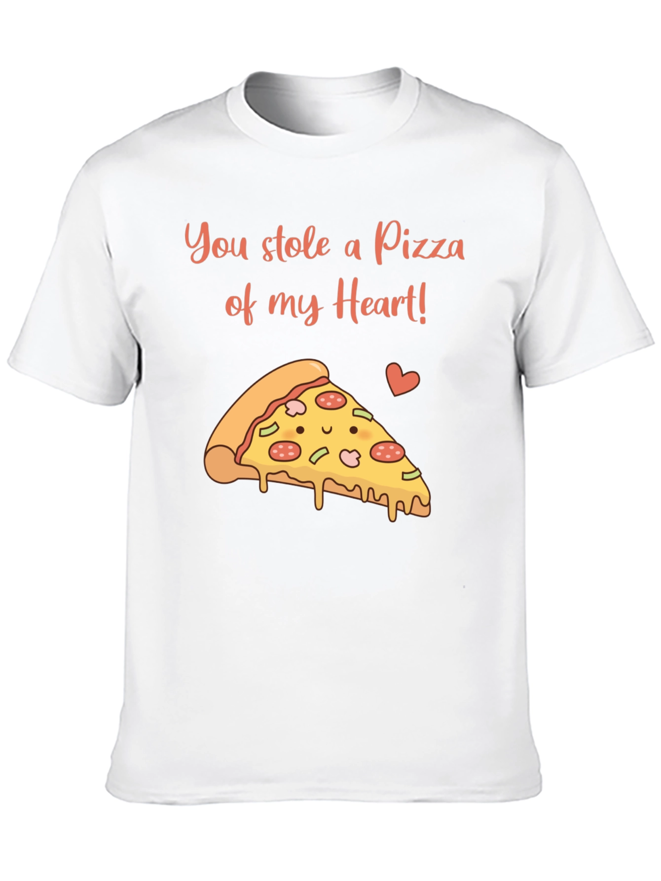 Pizza My Heart Mens Graphic T-Shirt - Black