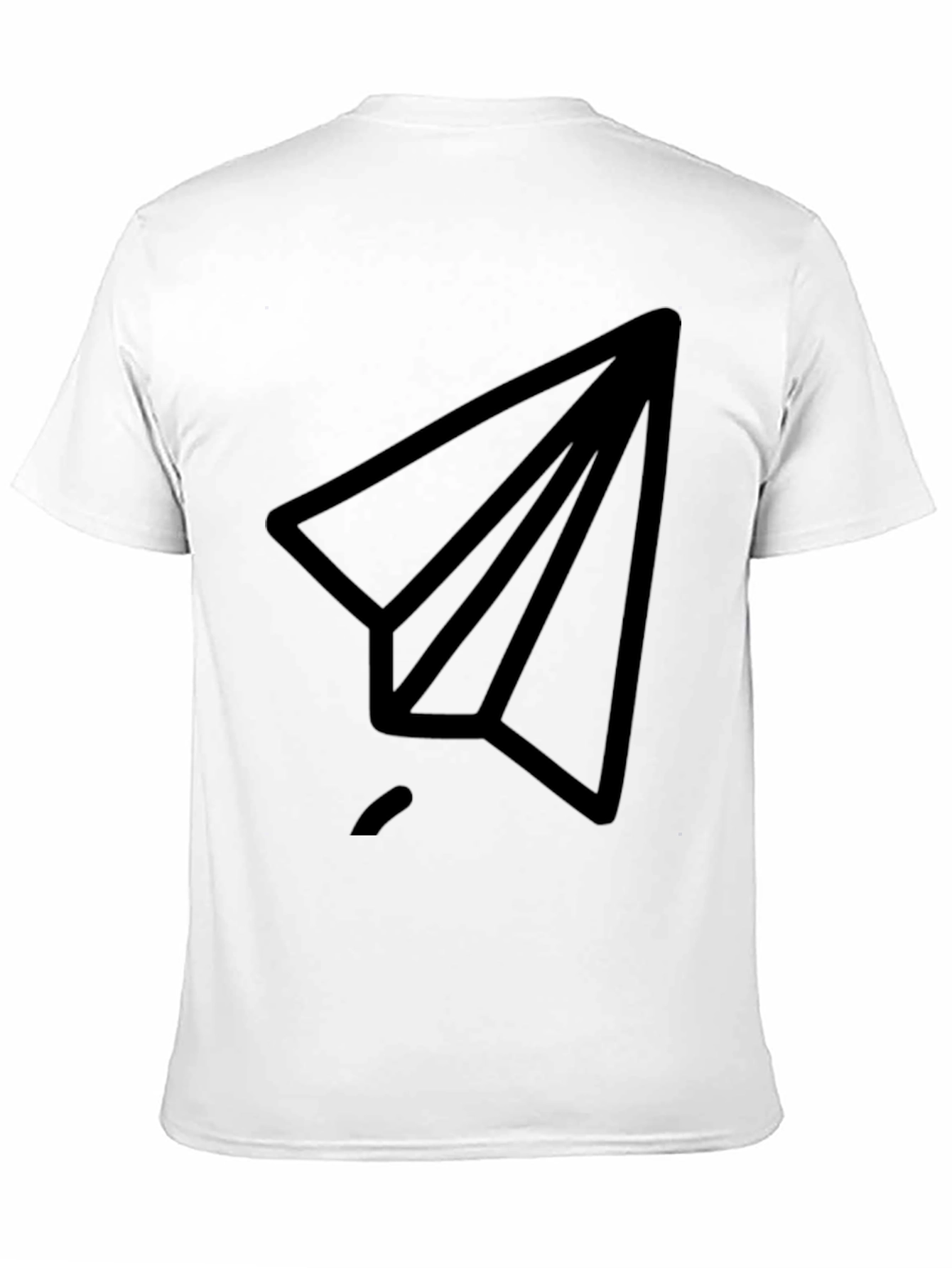 Paper Airplane Graphic Tee - Modern Black T-Shirt