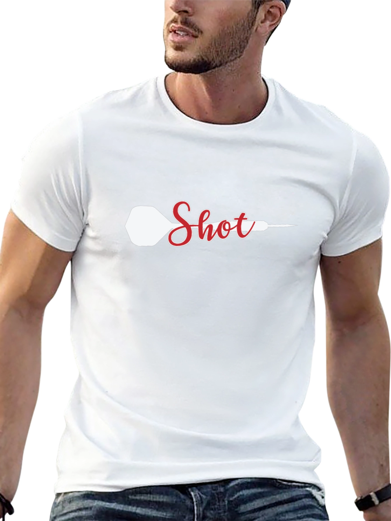 Dart Shot T-Shirt - Black Novelty Graphic Tee