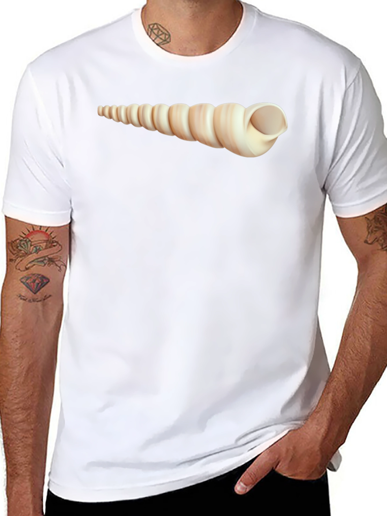 Spiral Shell Graphic T-Shirt - Unique Design
