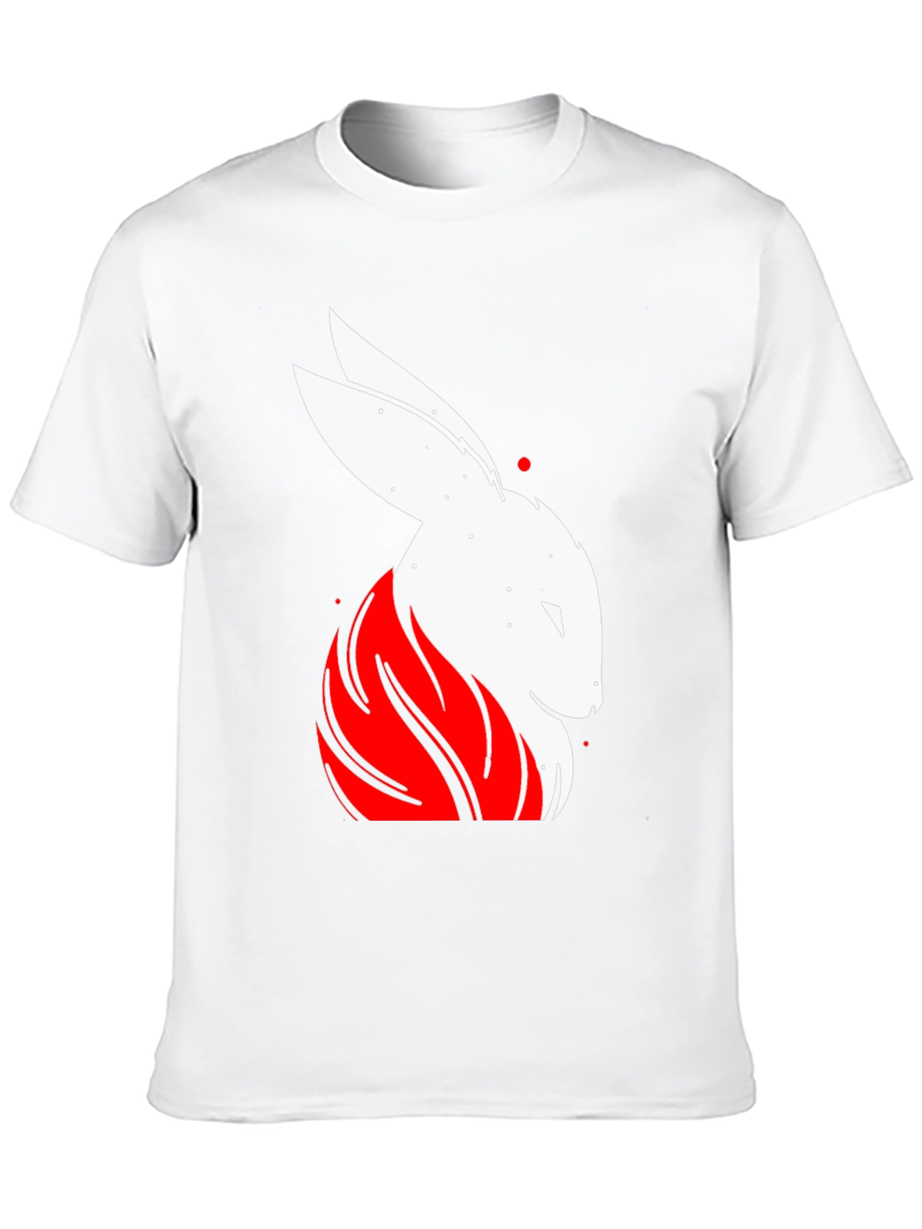 Rabbit Graphic Tee - Black Cotton T-Shirt