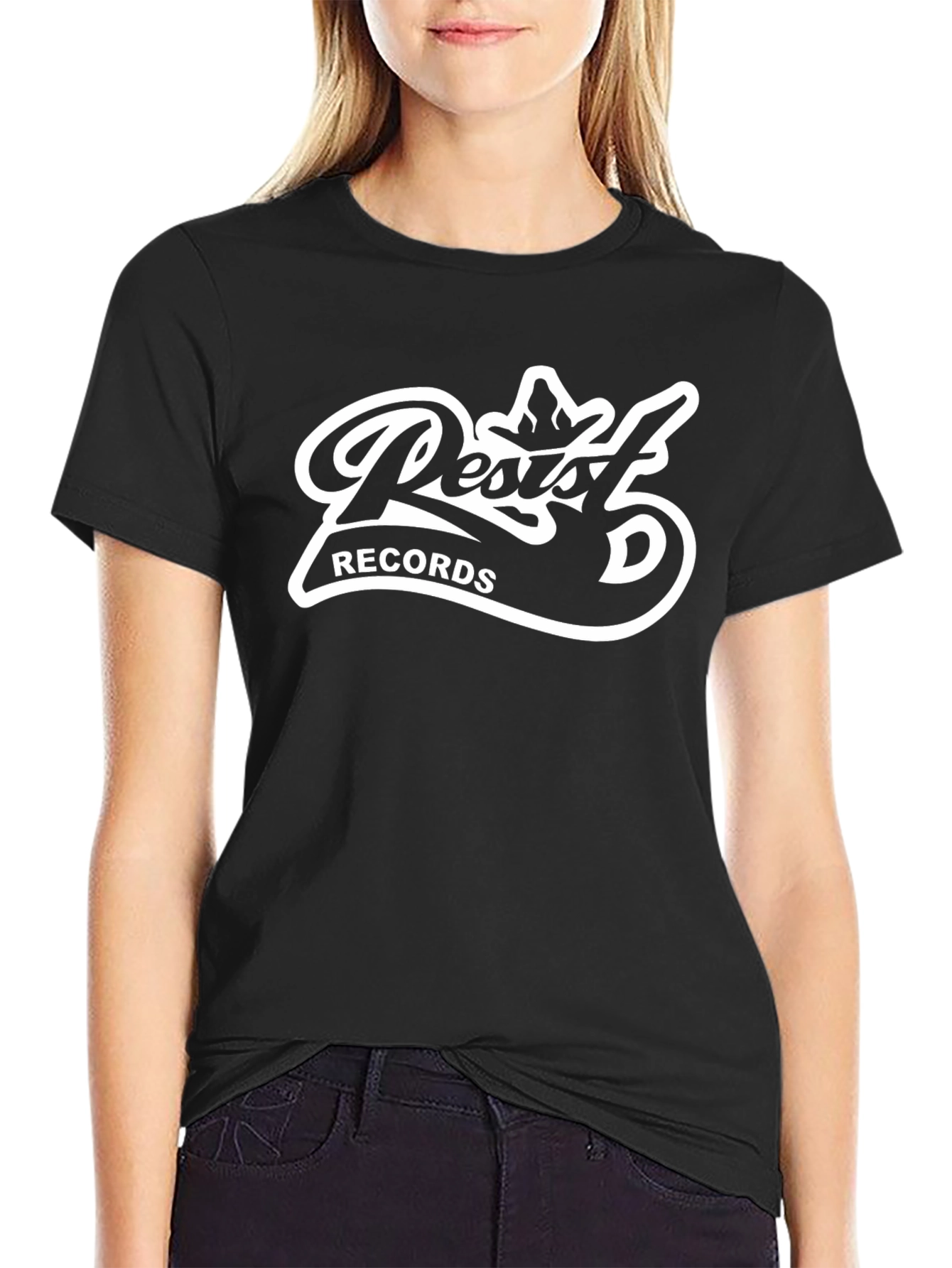 Resist Records Black Graphic T-Shirt