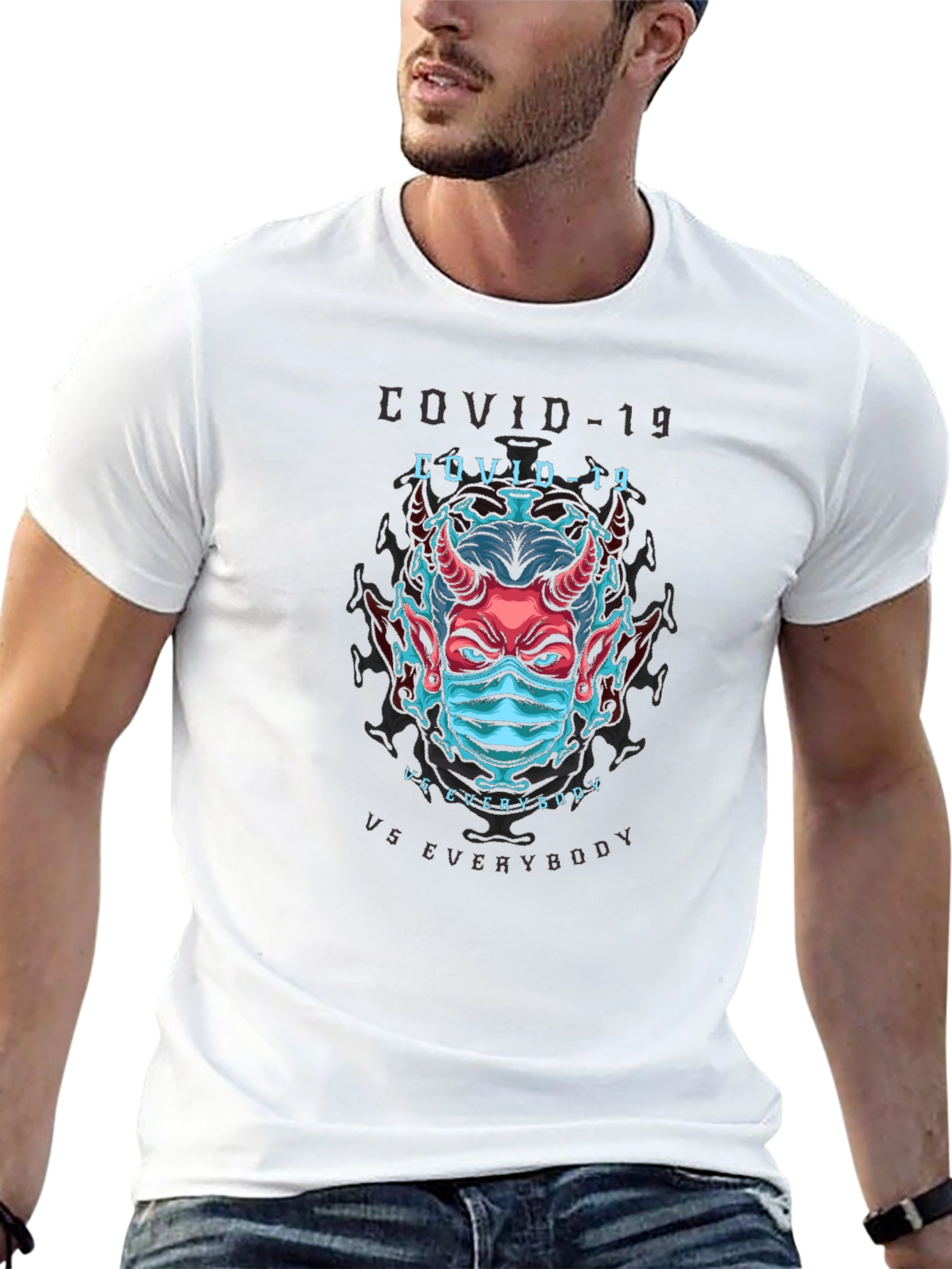COVID-19 vs Everybody Graphic T-Shirt
