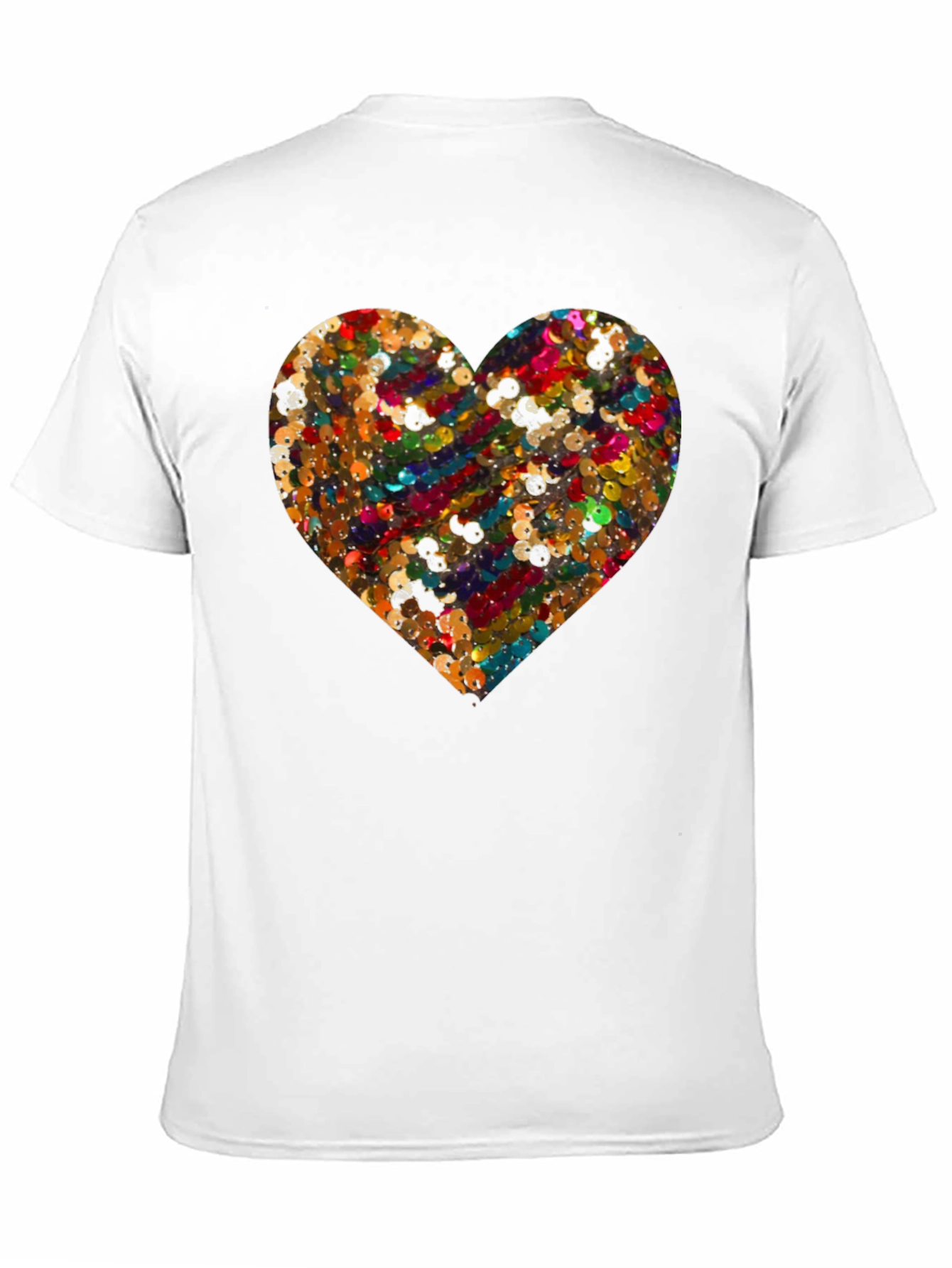 Sequin Heart Graphic Tee - Unique Fashion Statement