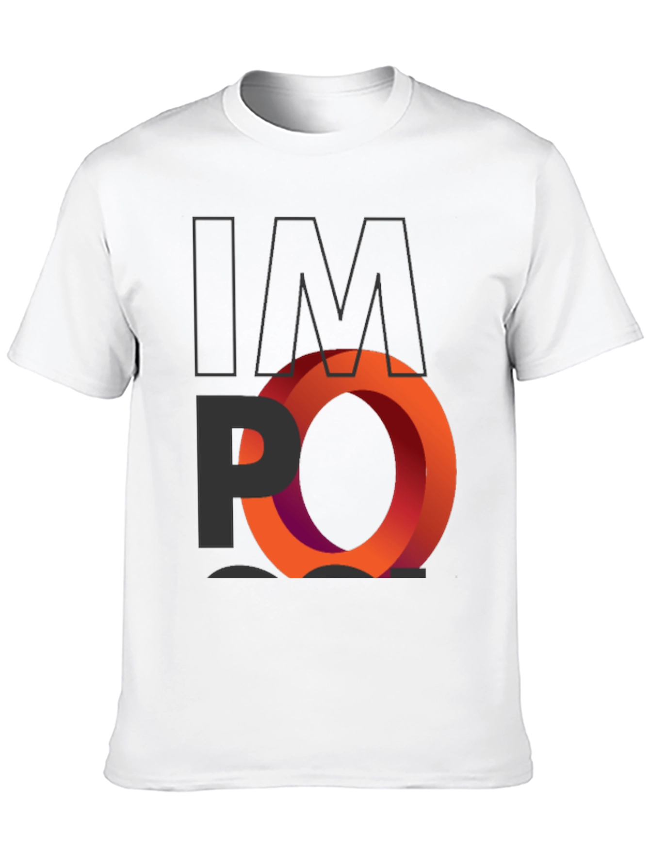 Impossible Orange Ring Graphic Black T-Shirt