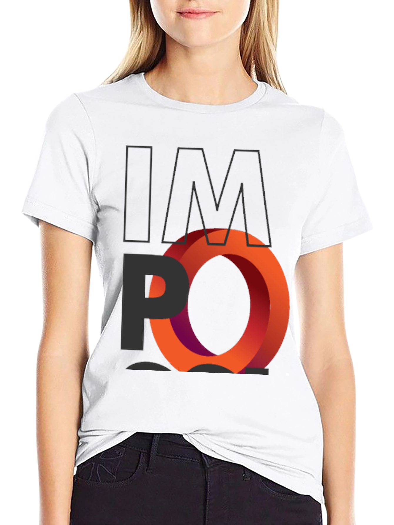 Impossible Orange Ring Graphic Black T-Shirt