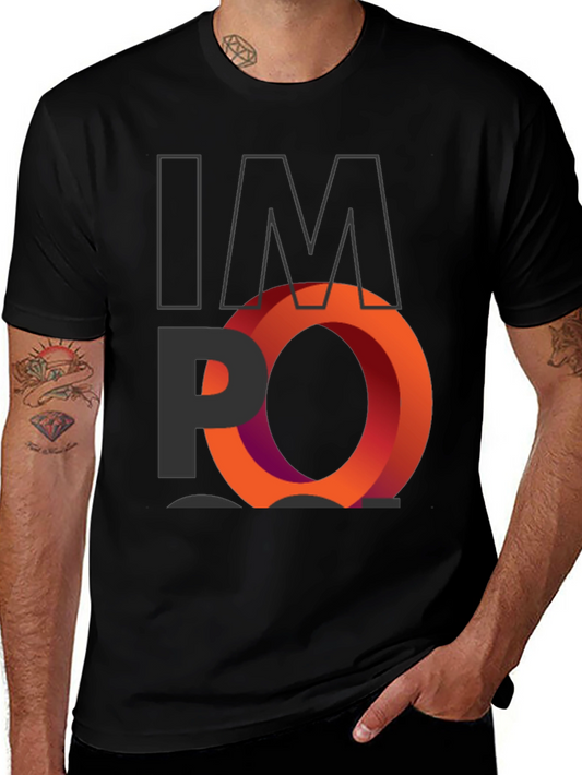Impossible Orange Ring Graphic Black T-Shirt