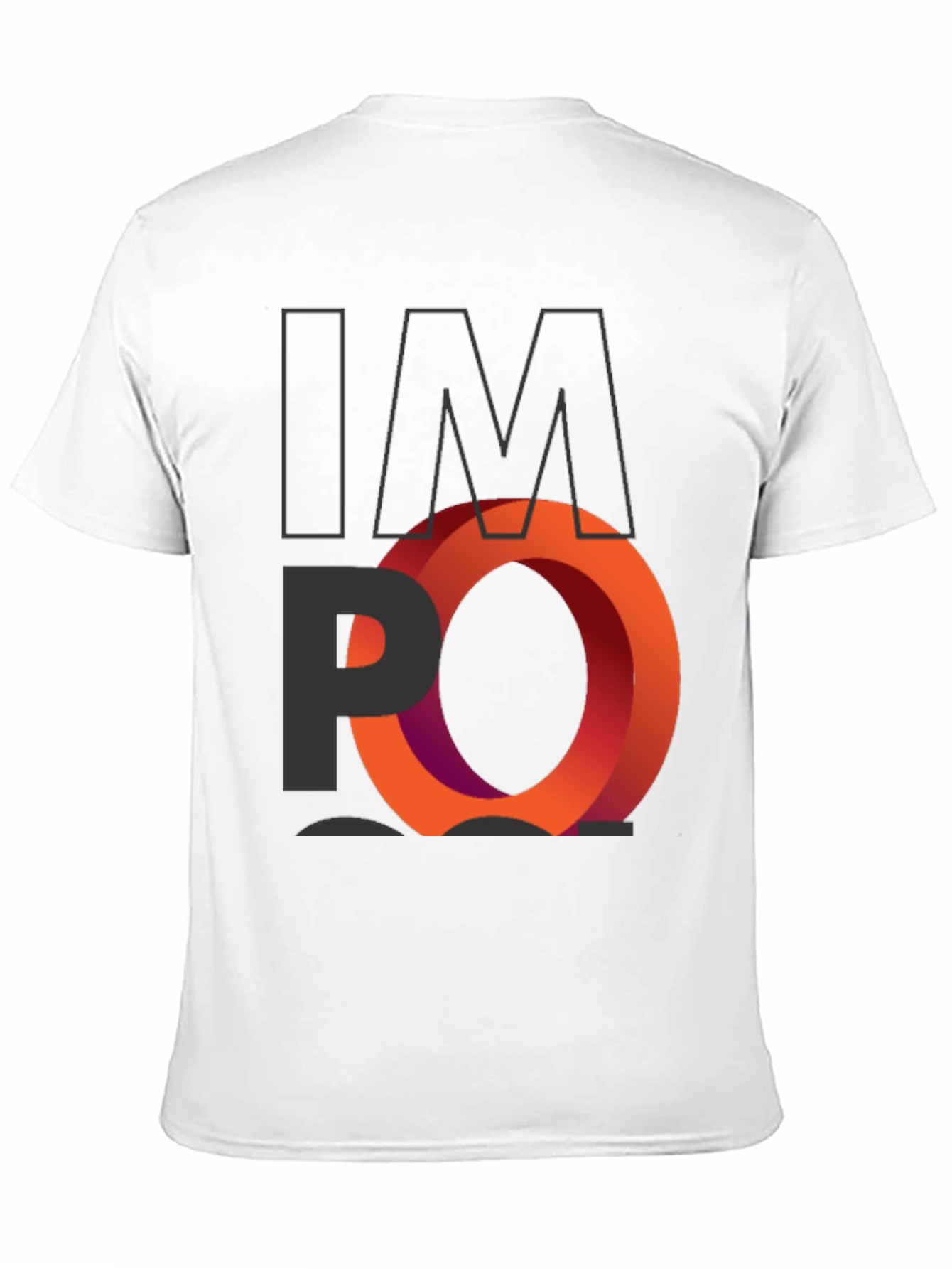 Impossible Orange Ring Graphic Black T-Shirt