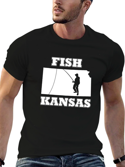 Fish Kansas Graphic T-Shirt - Anglers State Pride
