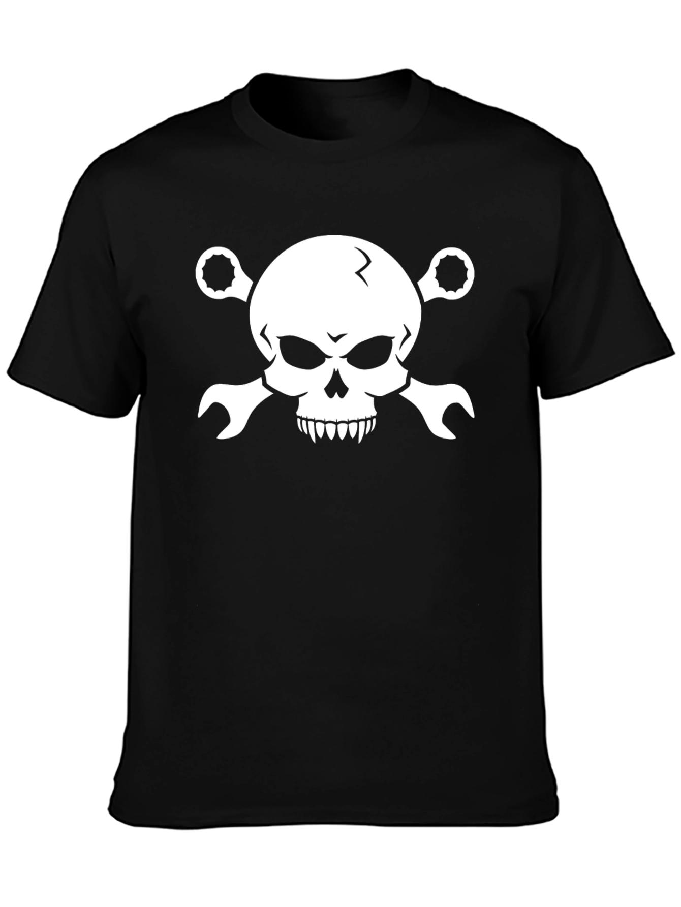 Skull & Wrenches Black T-Shirt - Mechanic Tee
