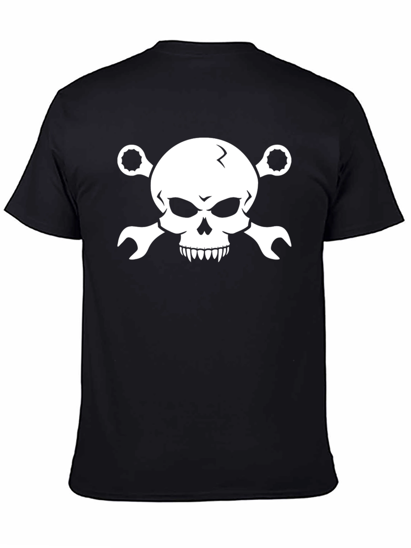 Skull & Wrenches Black T-Shirt - Mechanic Tee