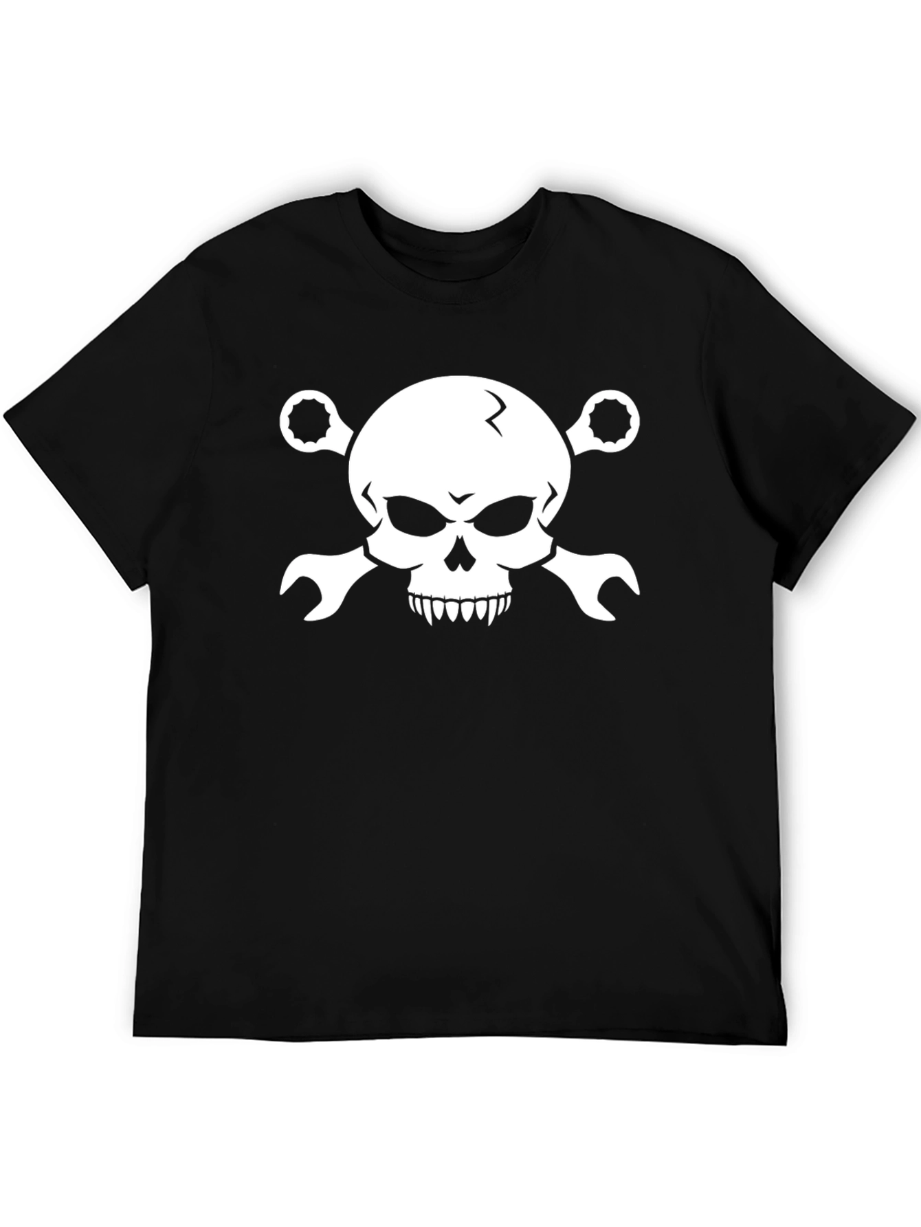 Skull & Wrenches Black T-Shirt - Mechanic Tee