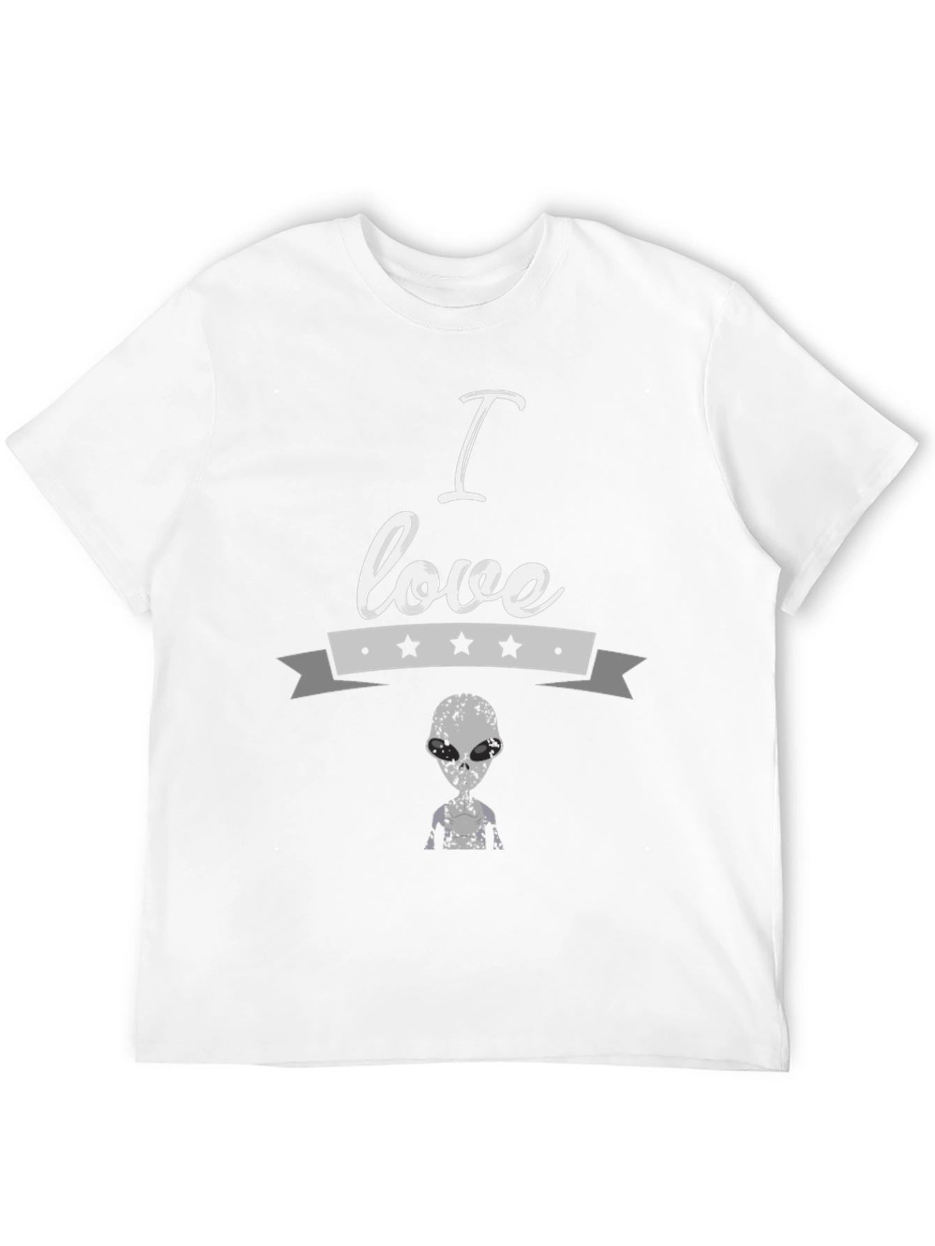 I Love Aliens Black T-Shirt