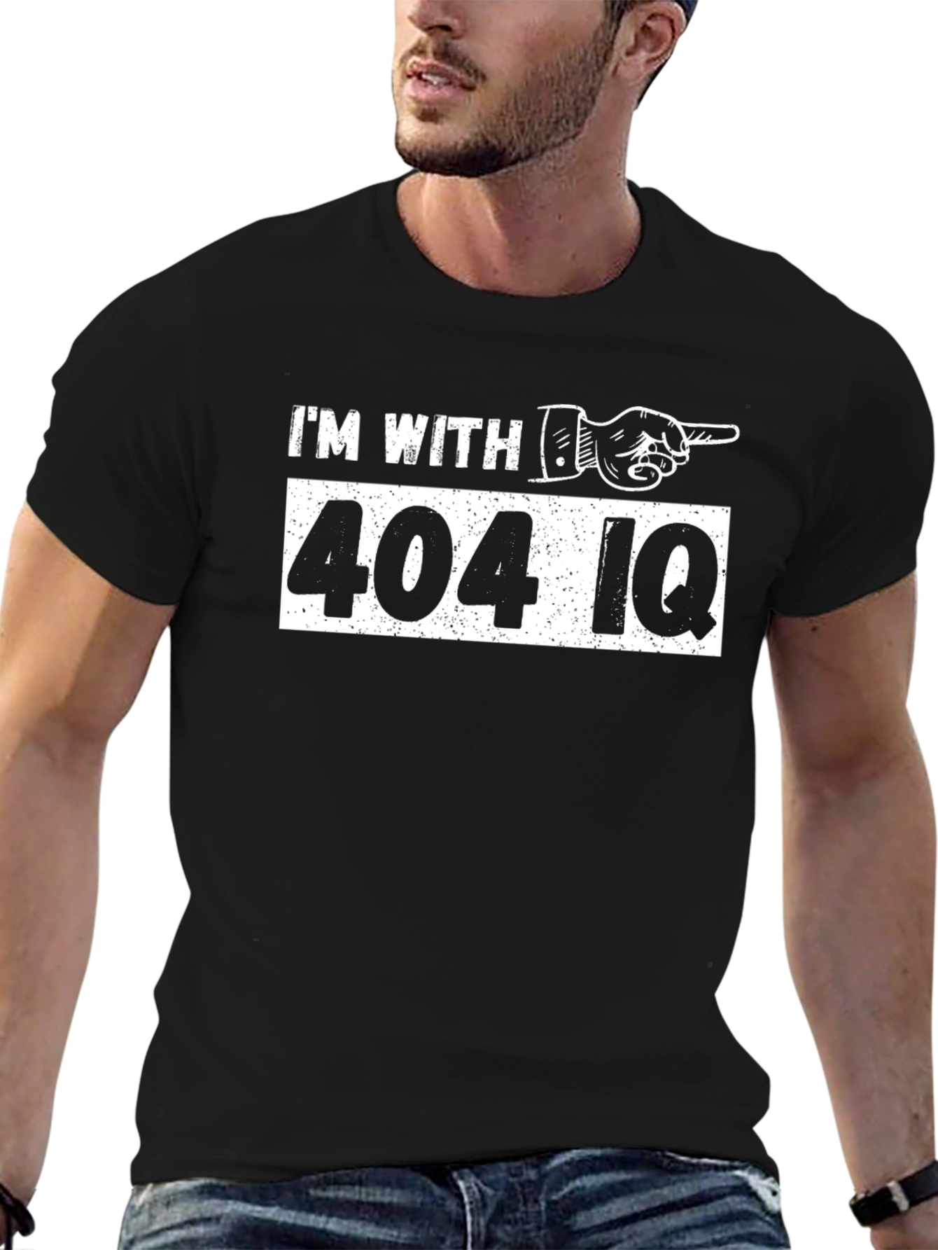 Im With 404 IQ Funny T-Shirt