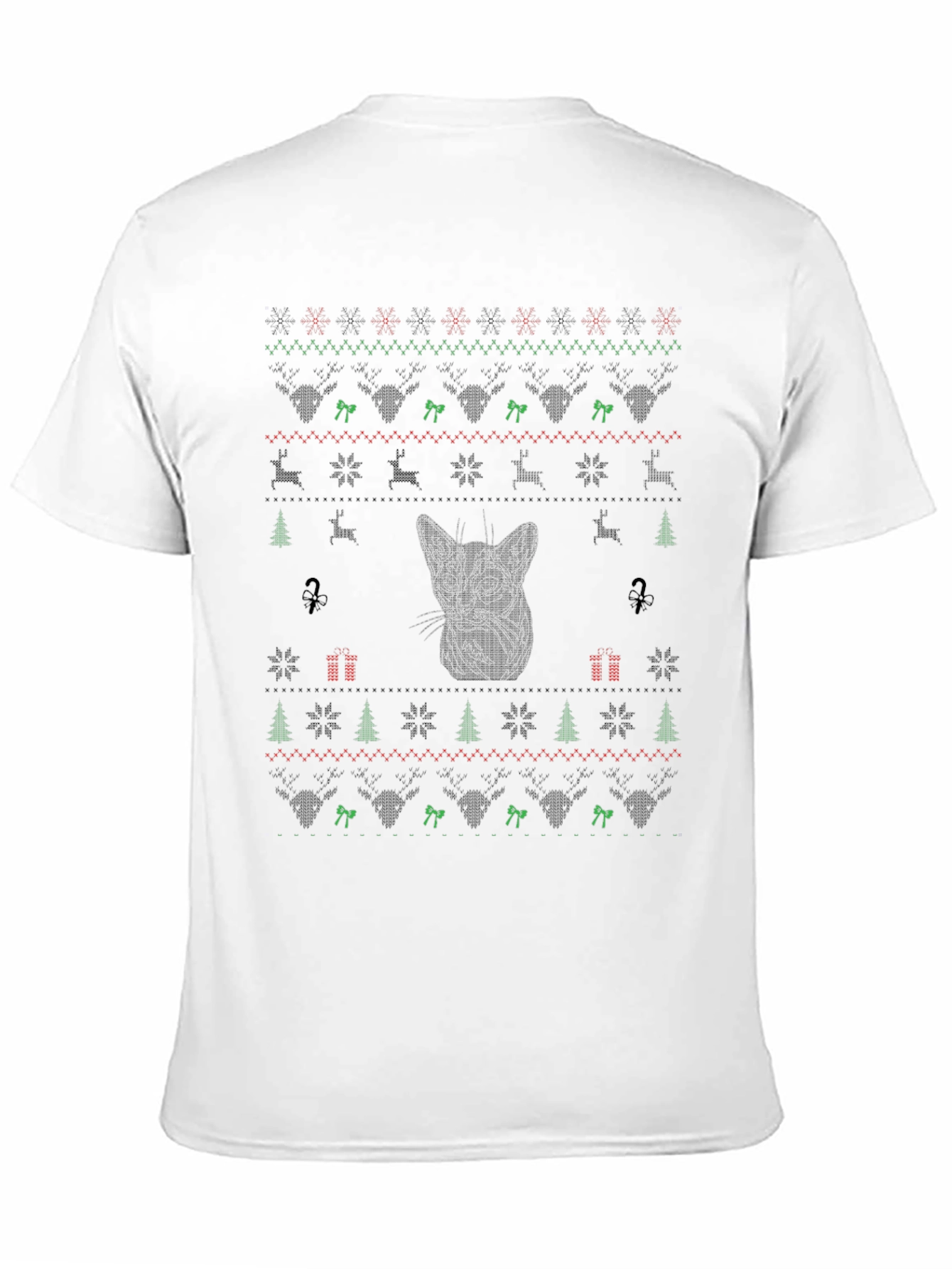 Ugly Christmas Cat T-Shirt - Holiday Festive