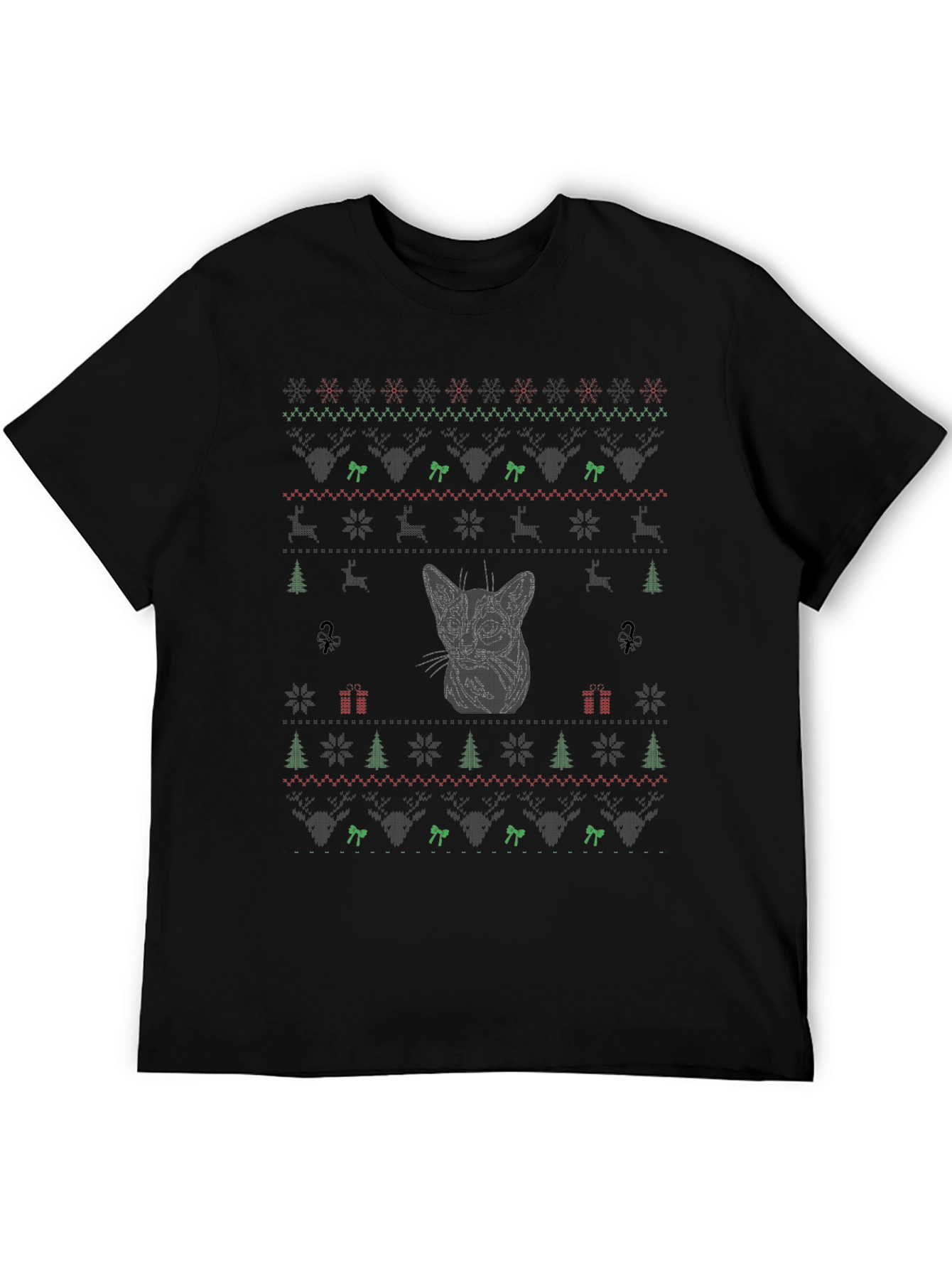 Ugly Christmas Cat T-Shirt - Holiday Festive
