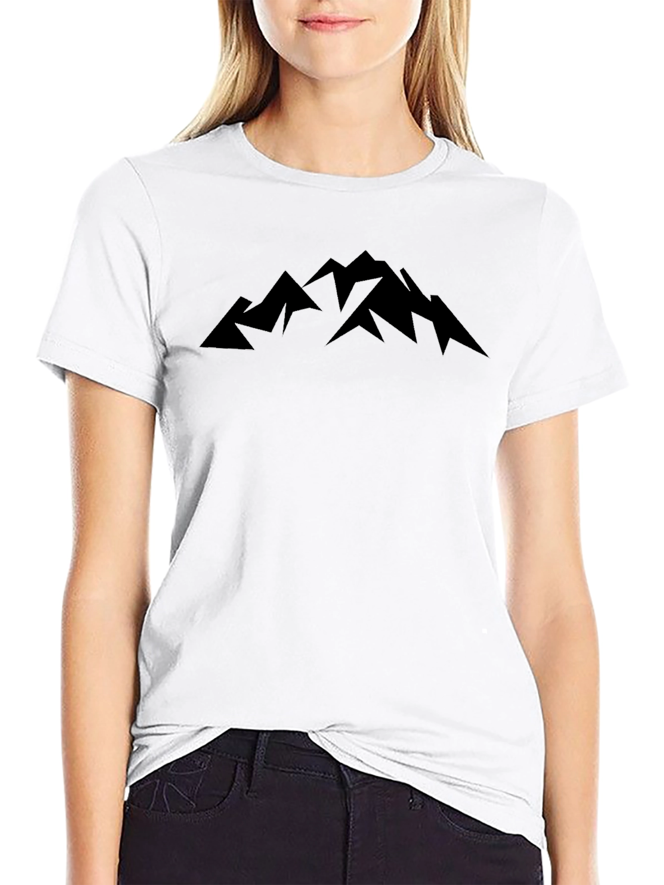 Mountain Peak Graphic Tee - Black Unisex Shirt