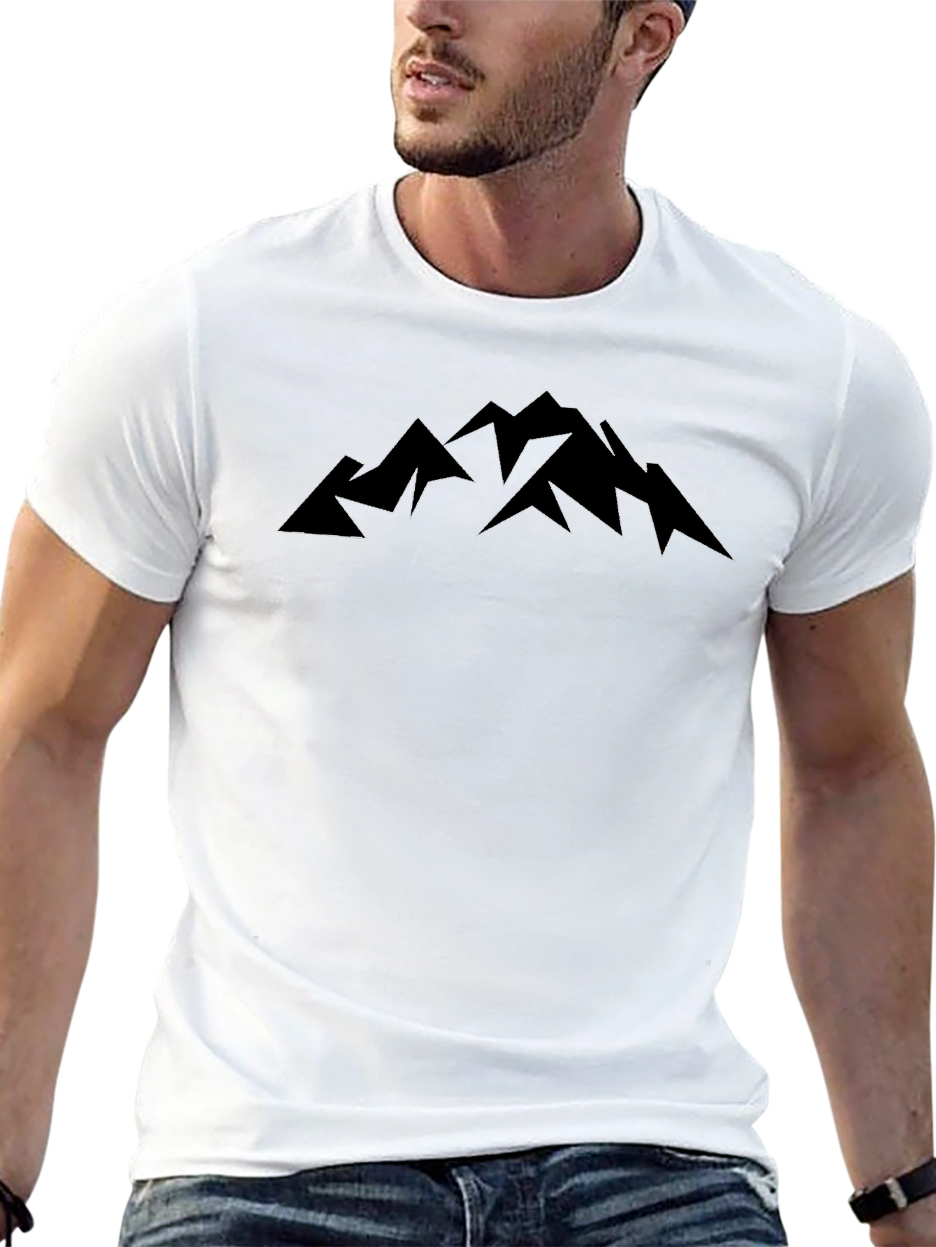 Mountain Peak Graphic Tee - Black Unisex Shirt