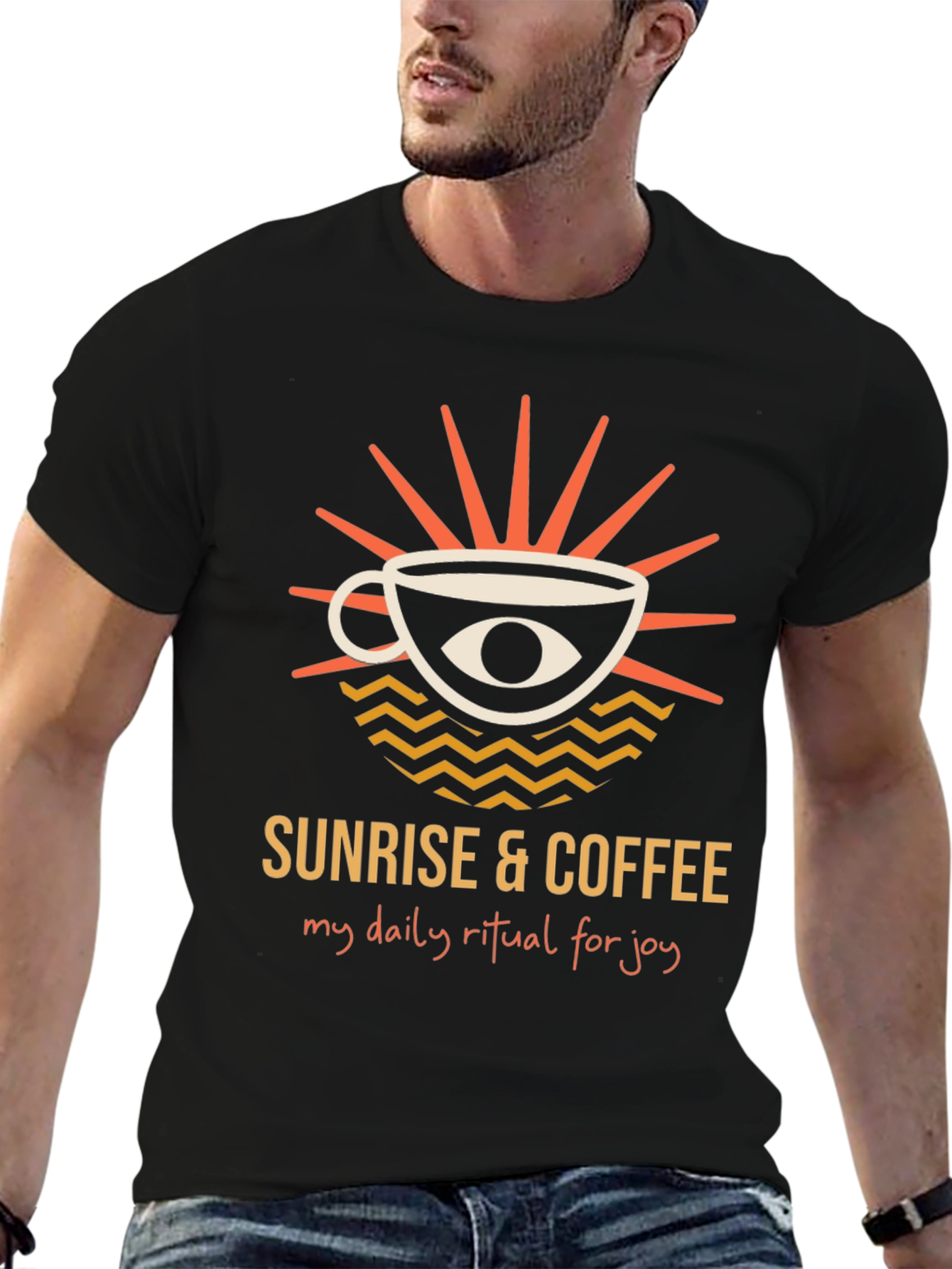 Sunrise & Coffee Graphic Tee - Daily Ritual Joy