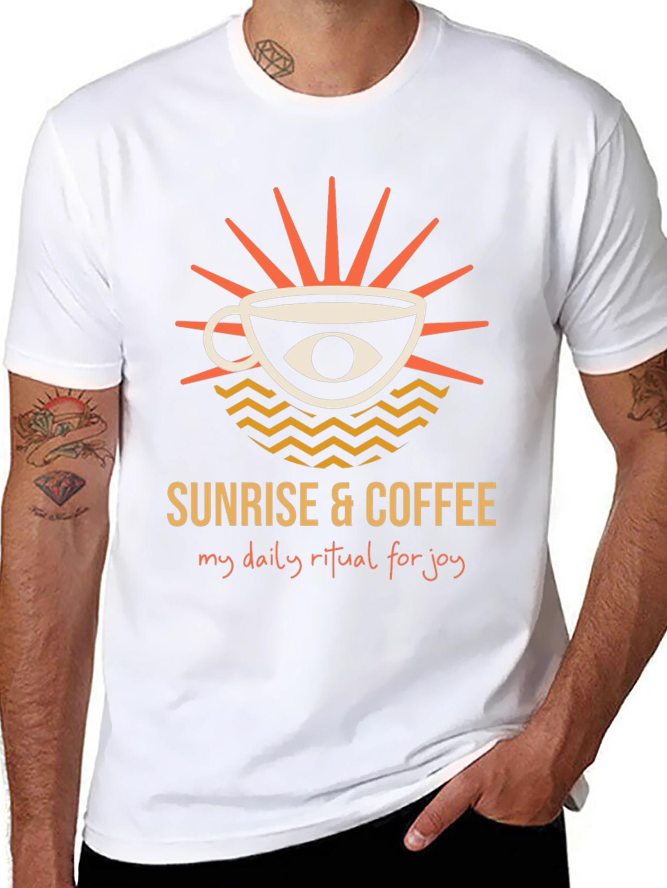 Sunrise & Coffee Graphic Tee - Daily Ritual Joy