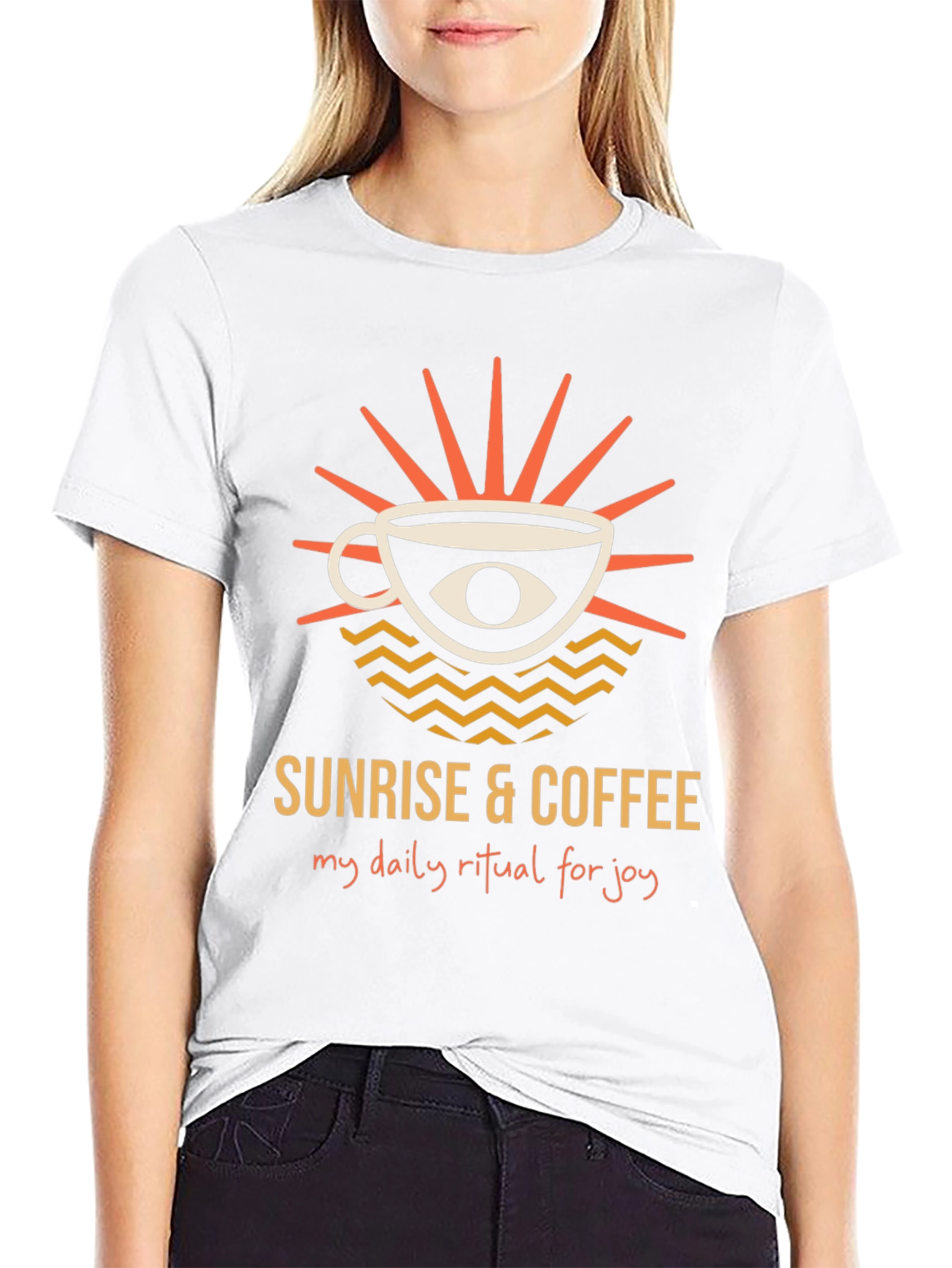 Sunrise & Coffee Graphic Tee - Daily Ritual Joy
