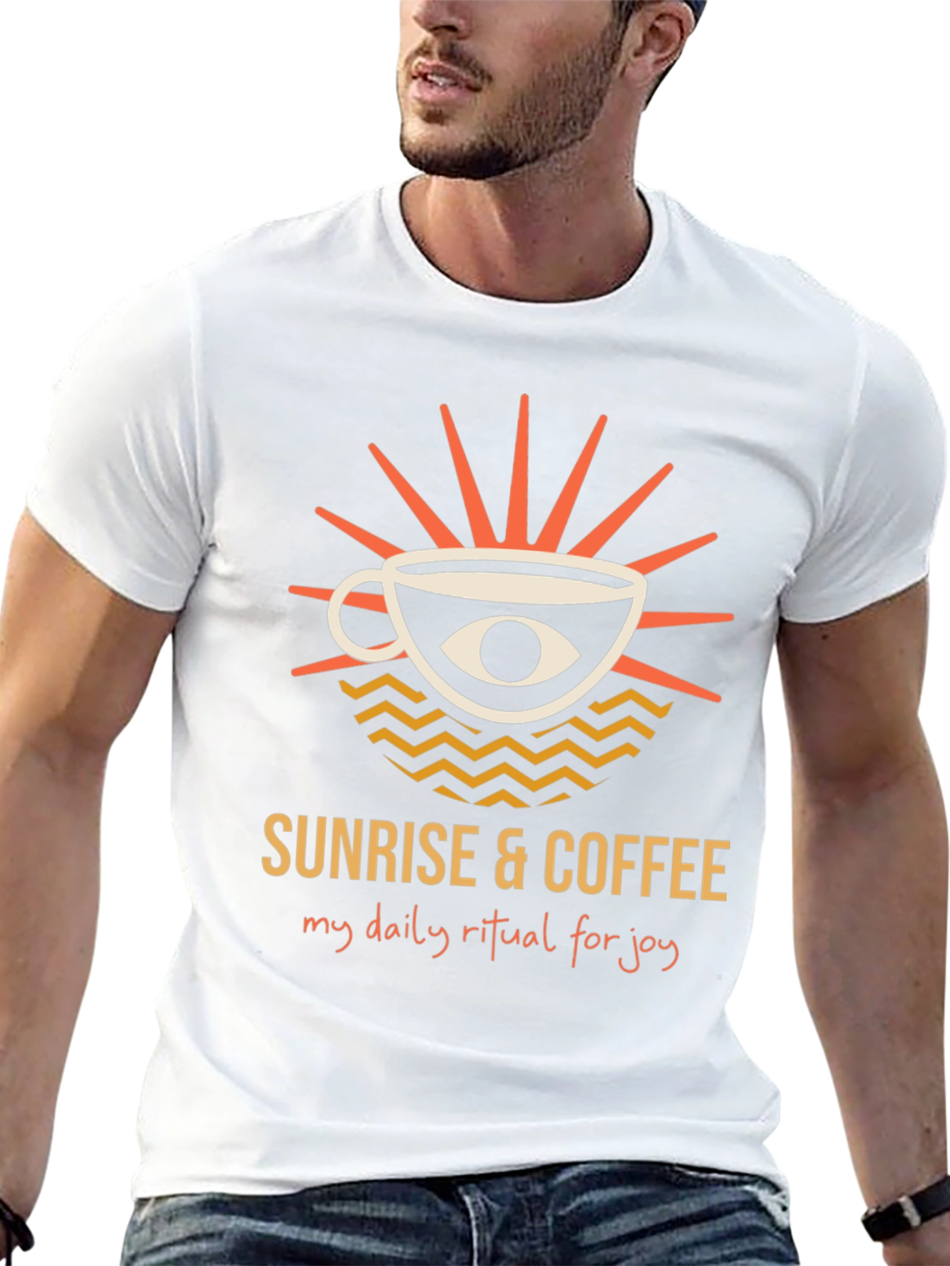 Sunrise & Coffee Graphic Tee - Daily Ritual Joy